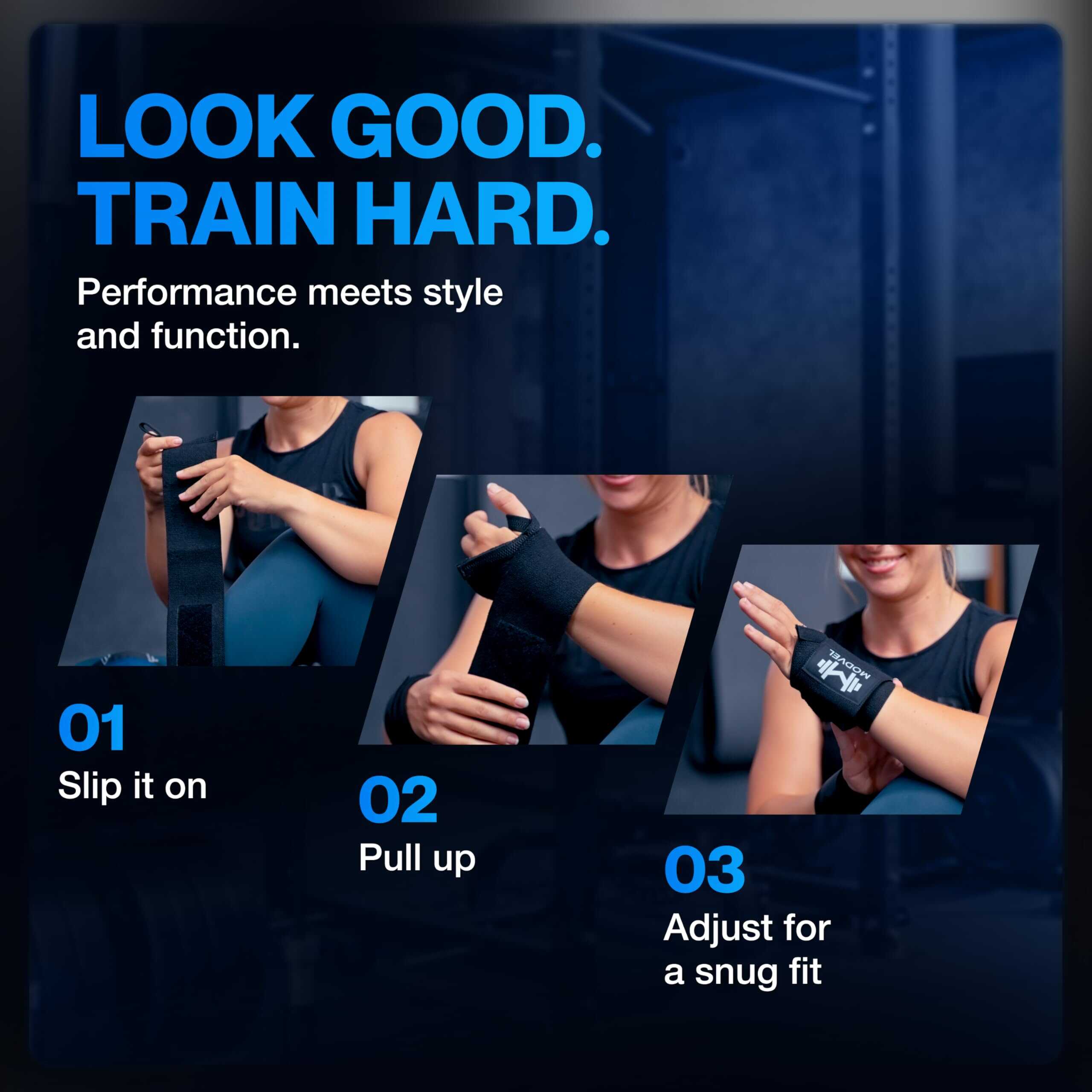 Vendas de Muñeca Ajustables Modvel -Azul Oscuro - Imagen 3