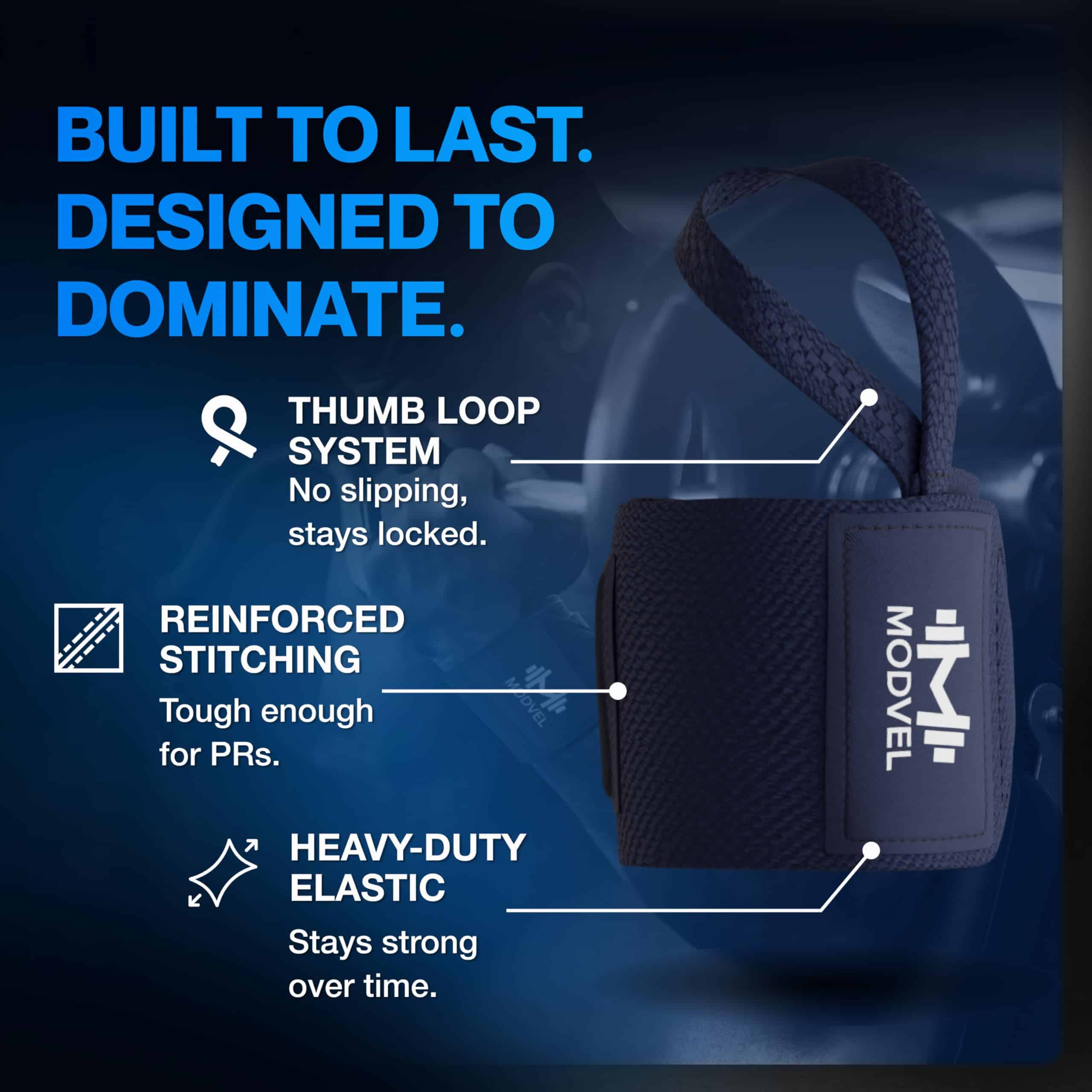 Vendas de Muñeca Ajustables Modvel -Azul Oscuro - Imagen 4