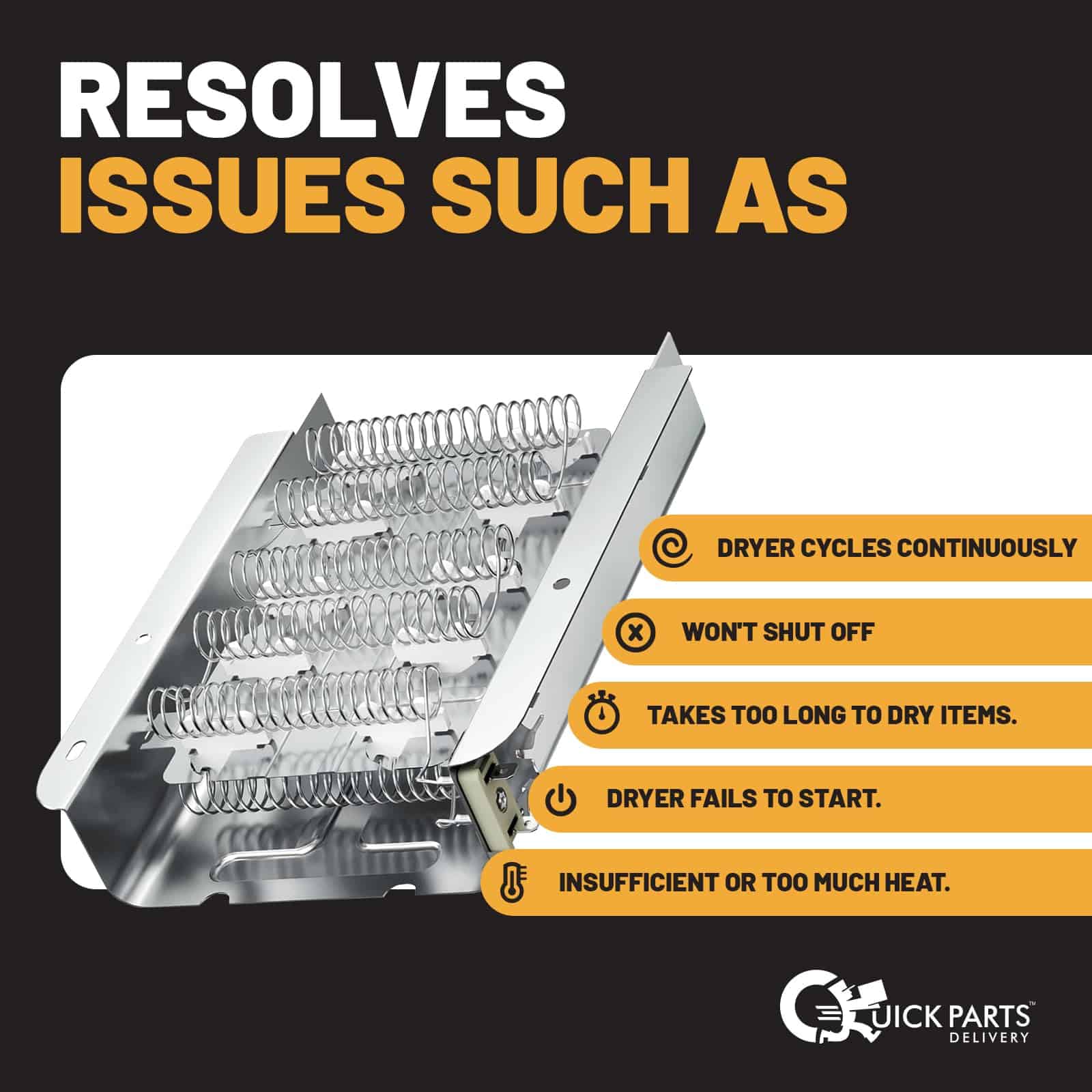 Elemento Calefactor de Secadora, Kit de Termostato 279838, - Imagen 4