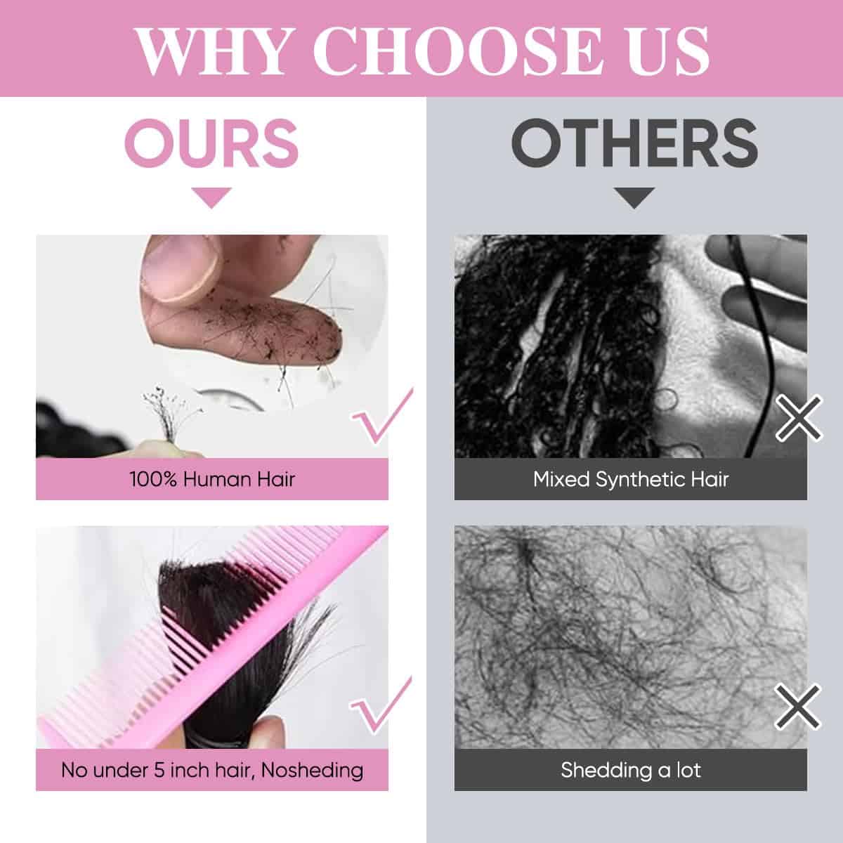 Cabello para trenzas de pelo humano para trenzas boho 22 - Imagen 7