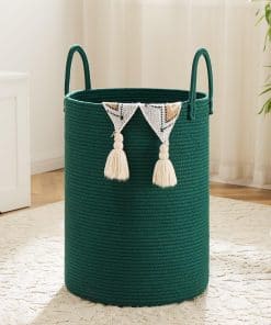 Cesto de Ropa Artfeel, Cesta de Lavandería -Verde oscuro