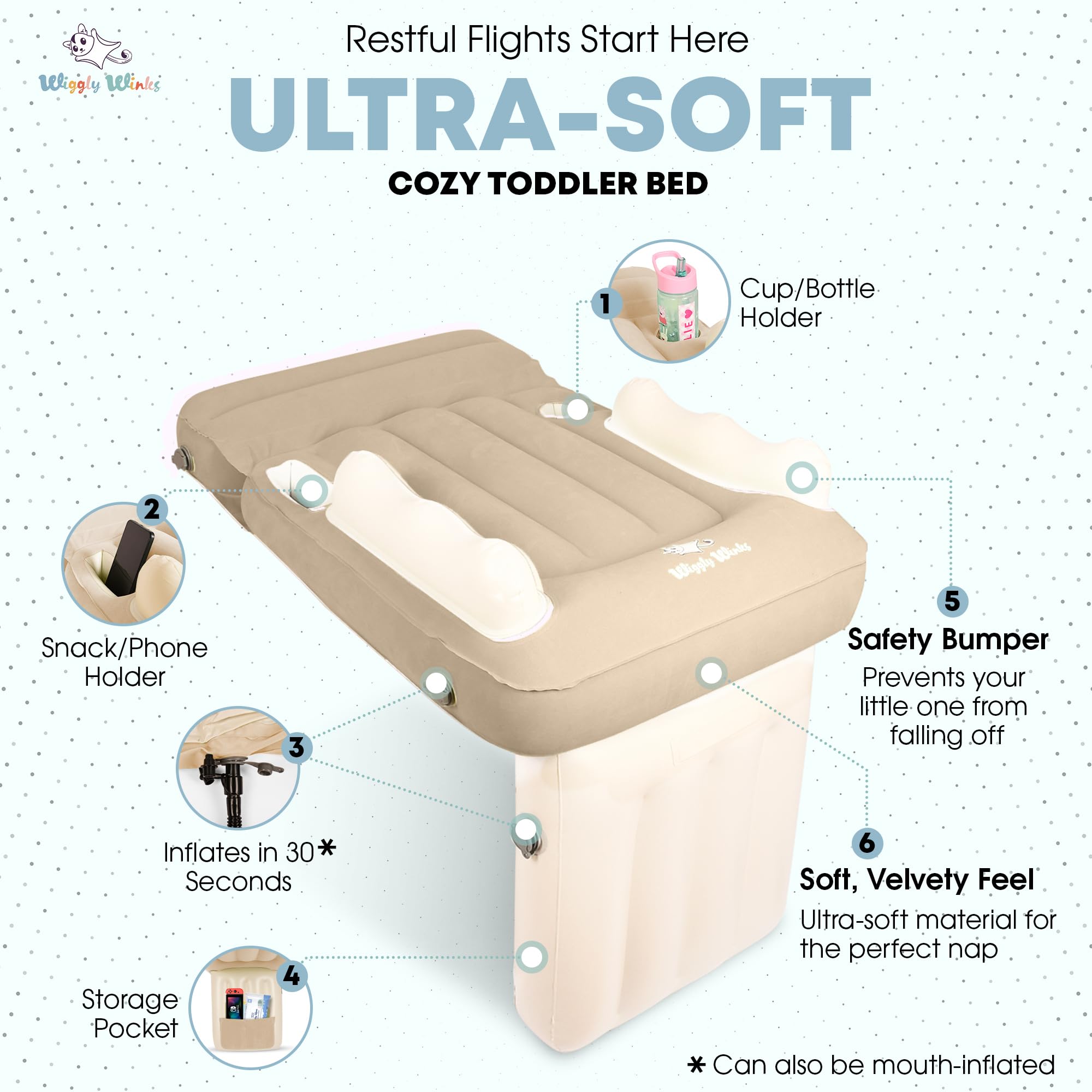 Cama de Avión Inflable para Niños - Cama de Avión para - Imagen 4