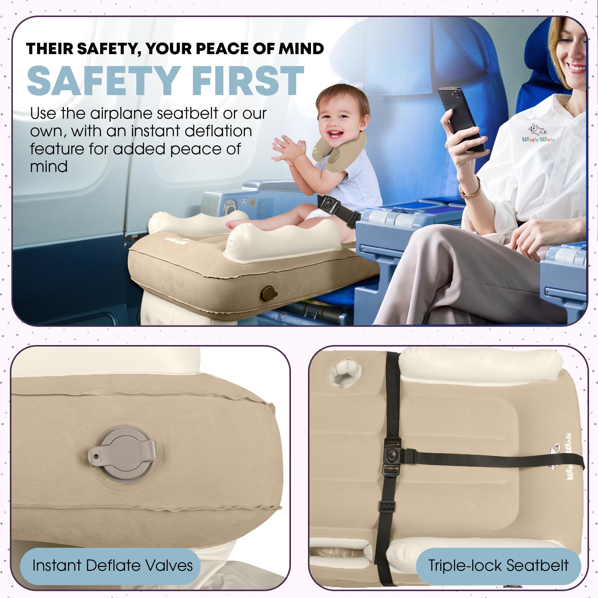 Cama de Avión Inflable para Niños - Cama de Avión para - Imagen 6