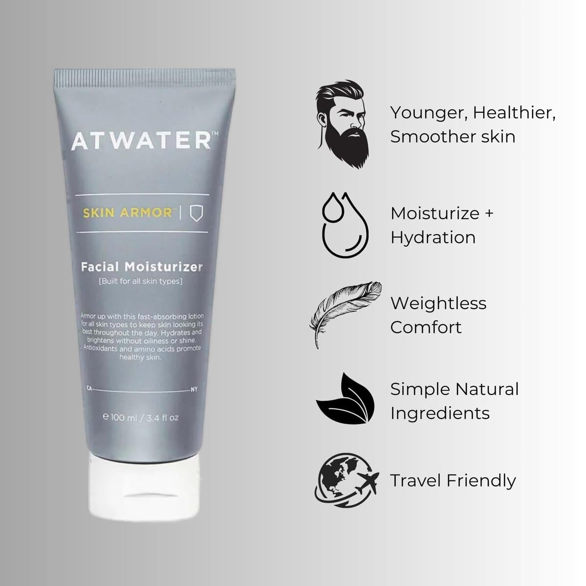 Kit de cuidado facial para hombres ATWATER - Crema - Imagen 5
