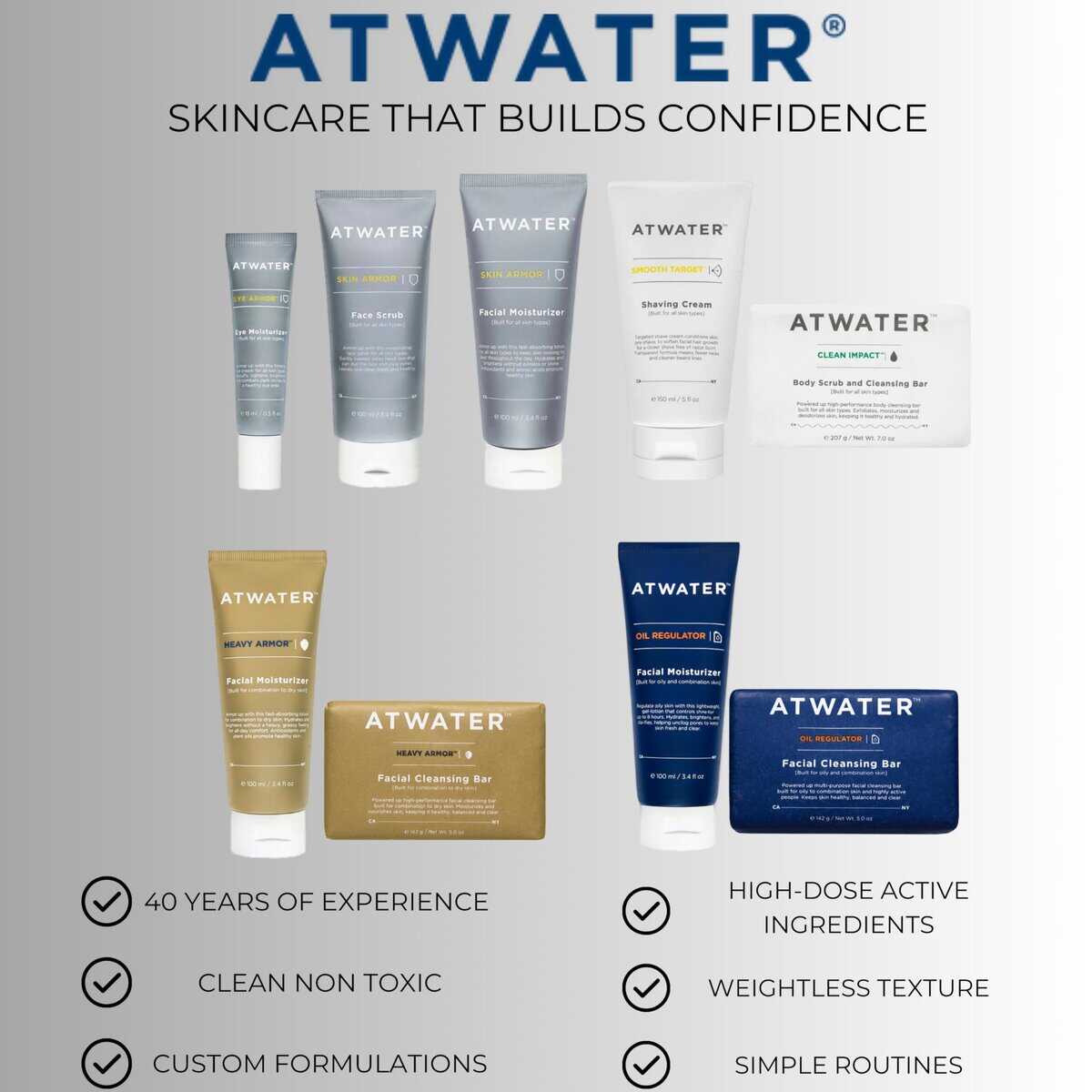 Kit de cuidado facial para hombres ATWATER - Crema - Imagen 8