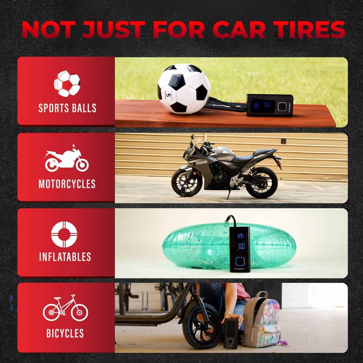 Inflador de neumáticos portátil POCKET AIR por Bullseye Pro - Imagen 6