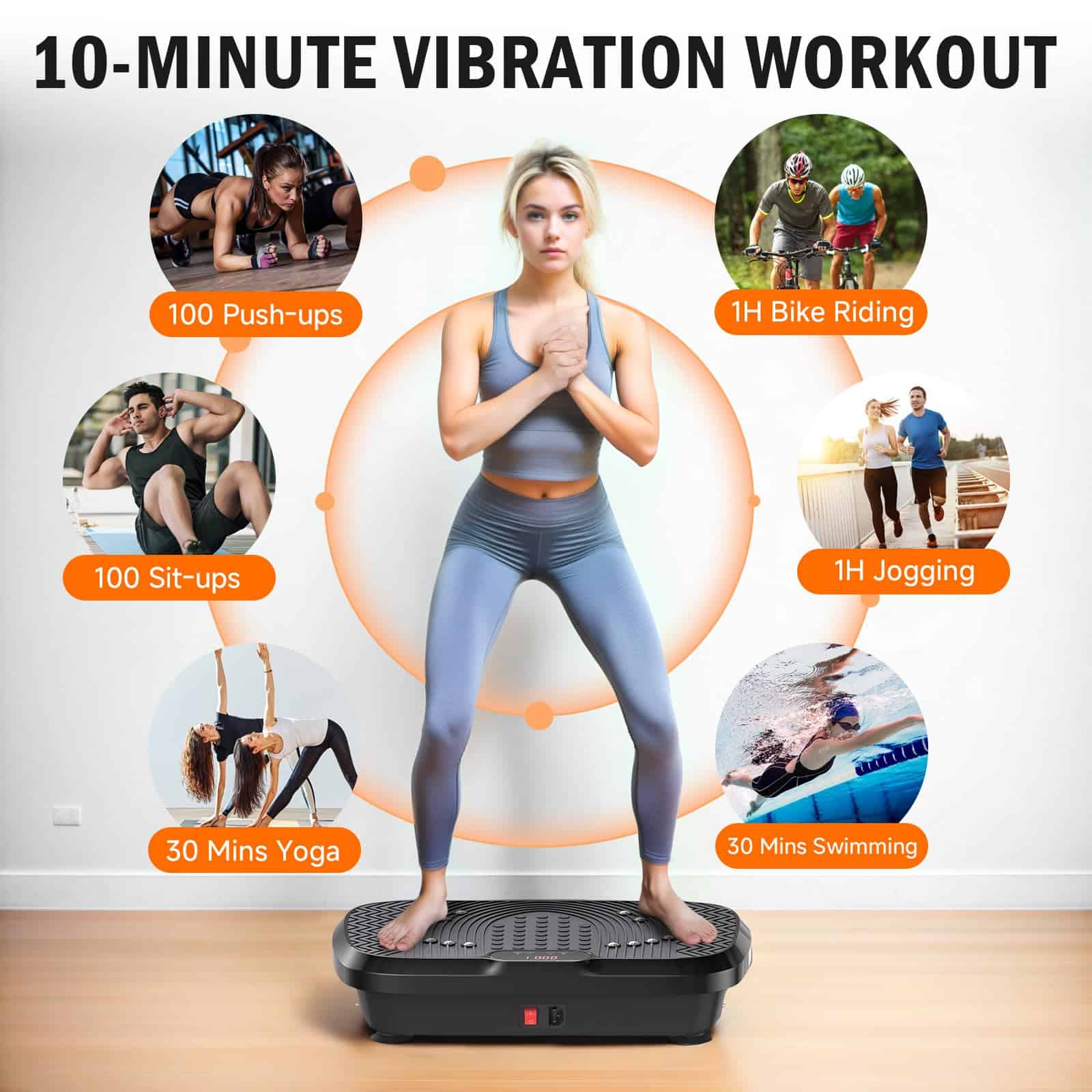 Plataforma de Ejercicio Vibratoria para Todo el Cuerpo, - Imagen 6