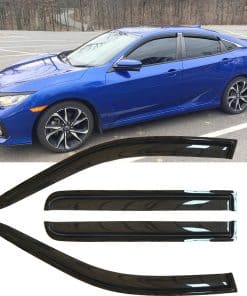 4pcs Deflectores de lluvia a prueba de -humo oscuro