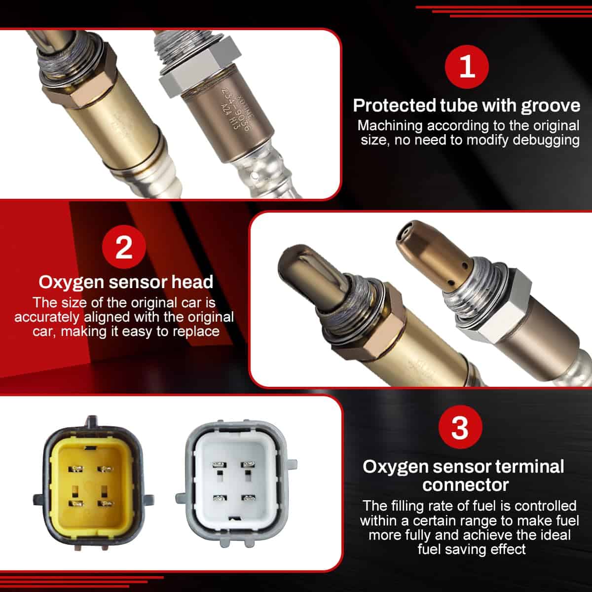 XDTIME 1 Set de 2 Piezas 234-4190 234-9036 Sensor de - Imagen 5