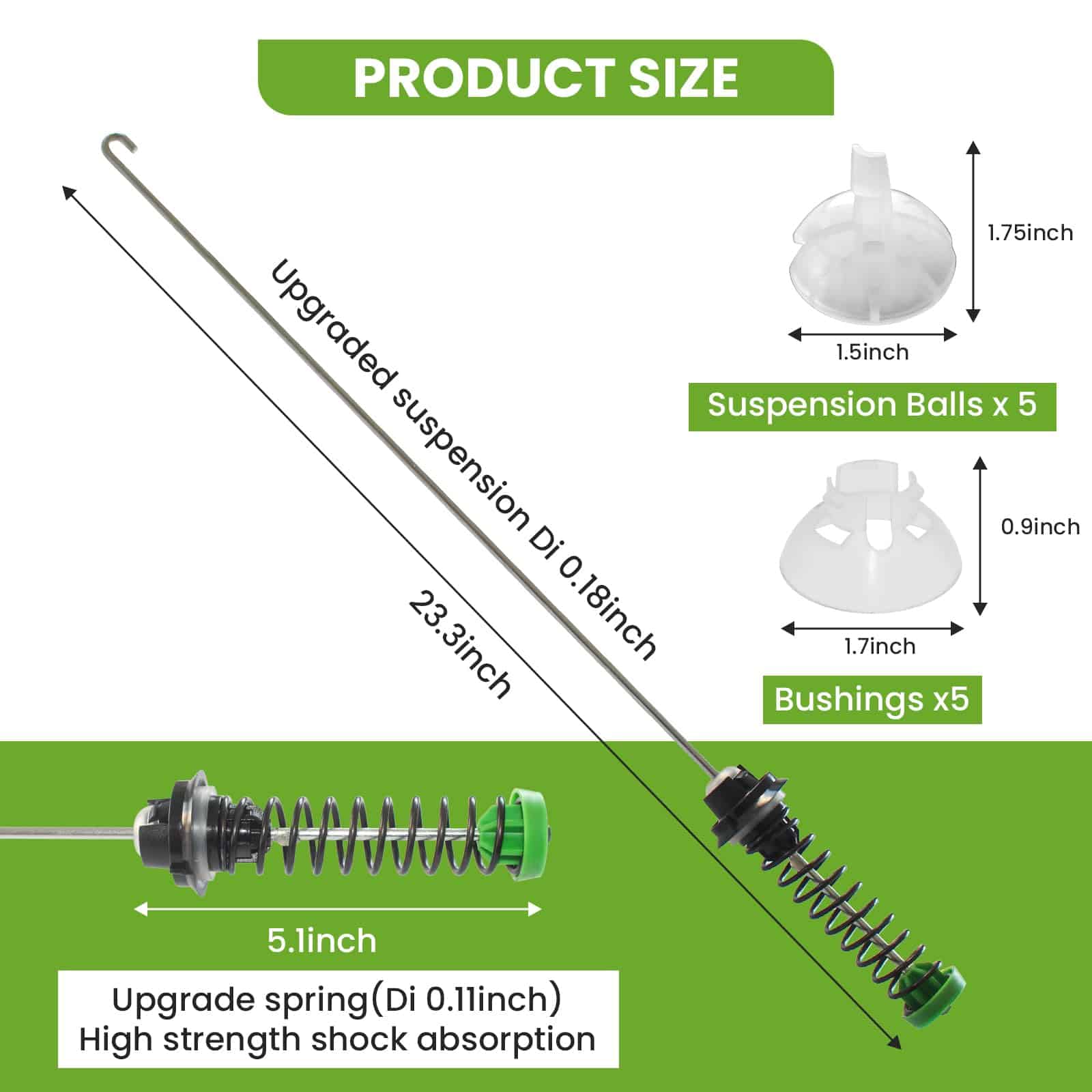 Varilla de Suspensión para Lavadora W11130362 MVWX655DW - Imagen 4