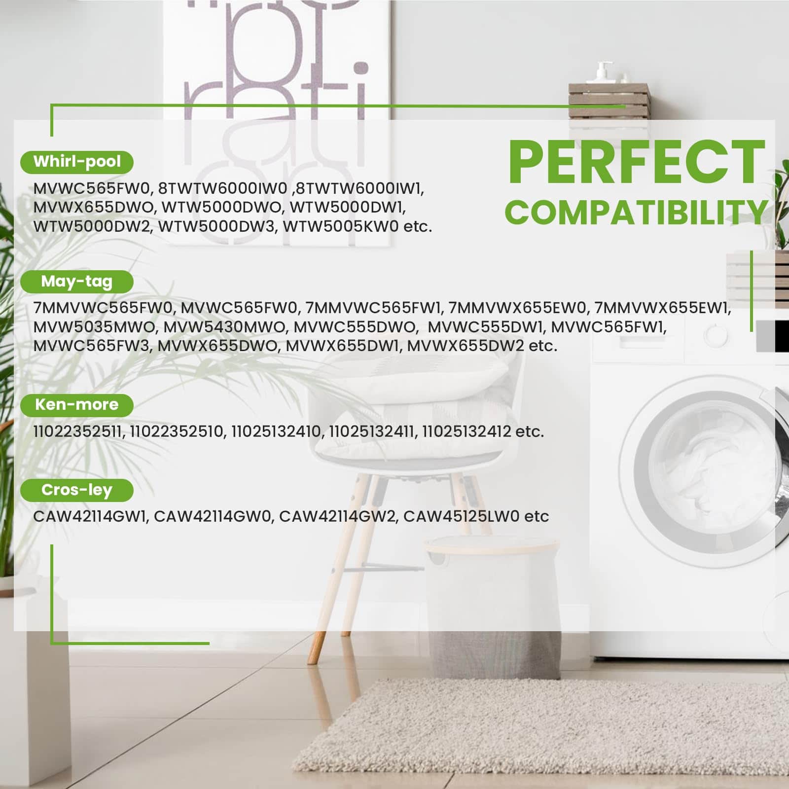 Varilla de Suspensión para Lavadora W11130362 MVWX655DW - Imagen 6