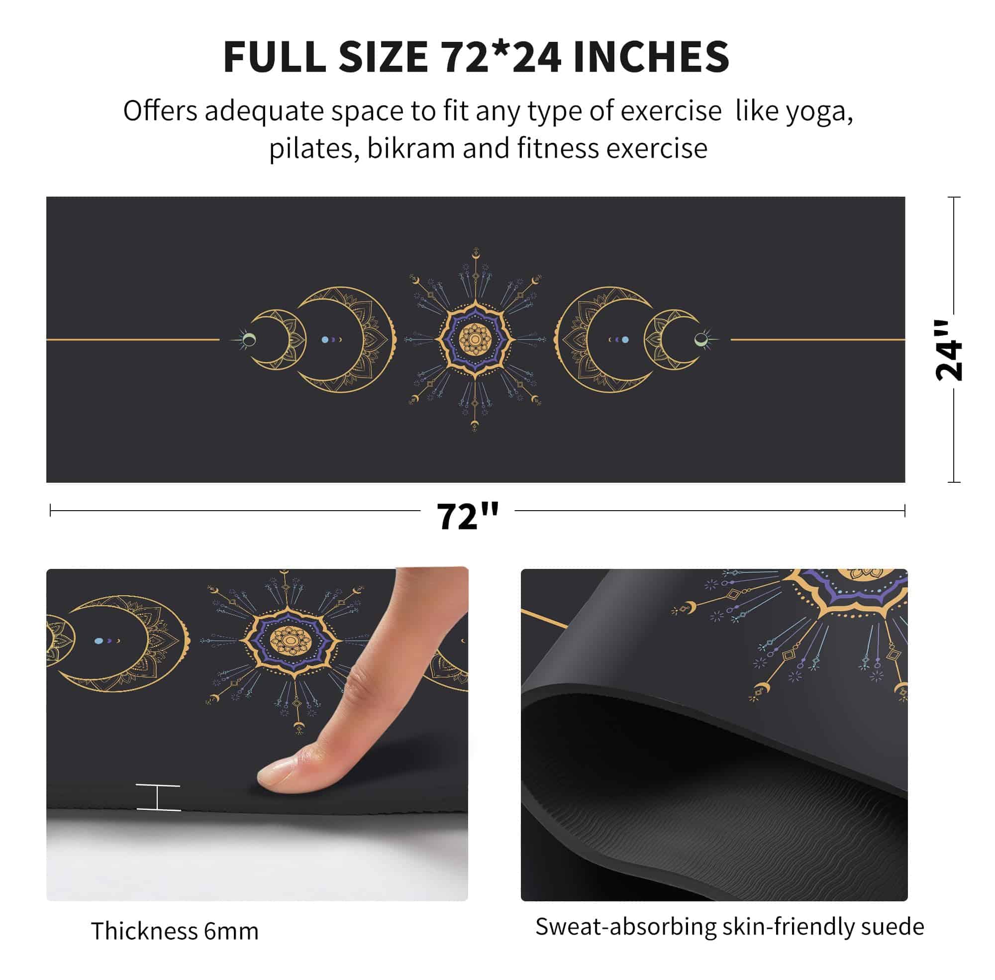 Tapete de Yoga Estampado nuveti Extra -Gris - Imagen 4