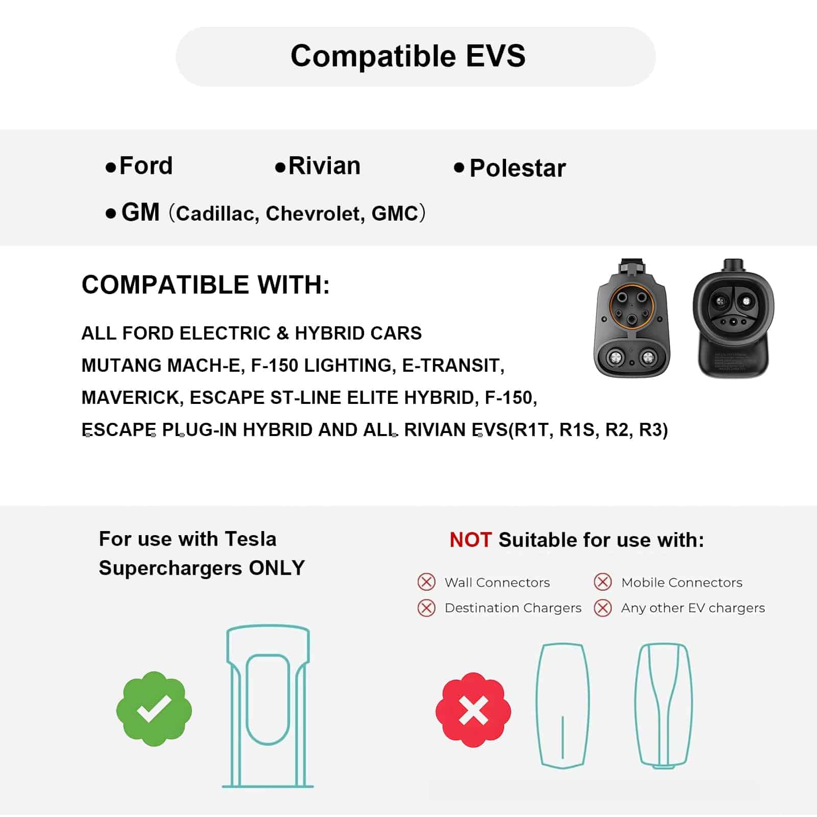 Adaptador de Cargador de Supercharger Tesla BATKIHO 2025 - Imagen 3