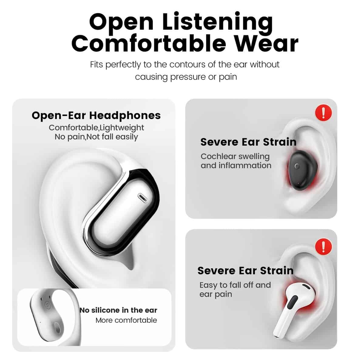 Auriculares Inalámbricos de Oreja Abierta 70hrs Bluetooth - Imagen 6