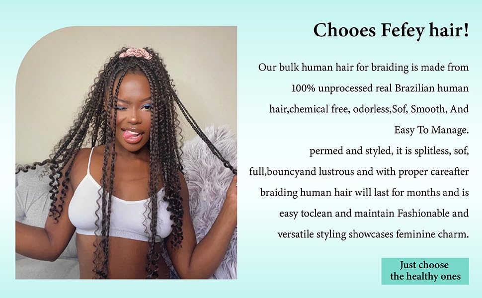 #4 Cabello Humano para Trenzas Boho 16 Pulgadas Cabello - Imagen 9