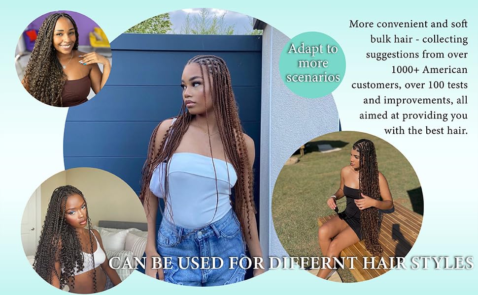 #4 Cabello Humano para Trenzas Boho 16 Pulgadas Cabello - Imagen 8