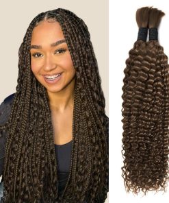 #4 Cabello Humano para Trenzas Boho 16 Pulgadas Cabello