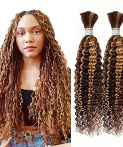 4/27 Cabello Humano Ombre para Trenzas Boho 16 Pulgadas