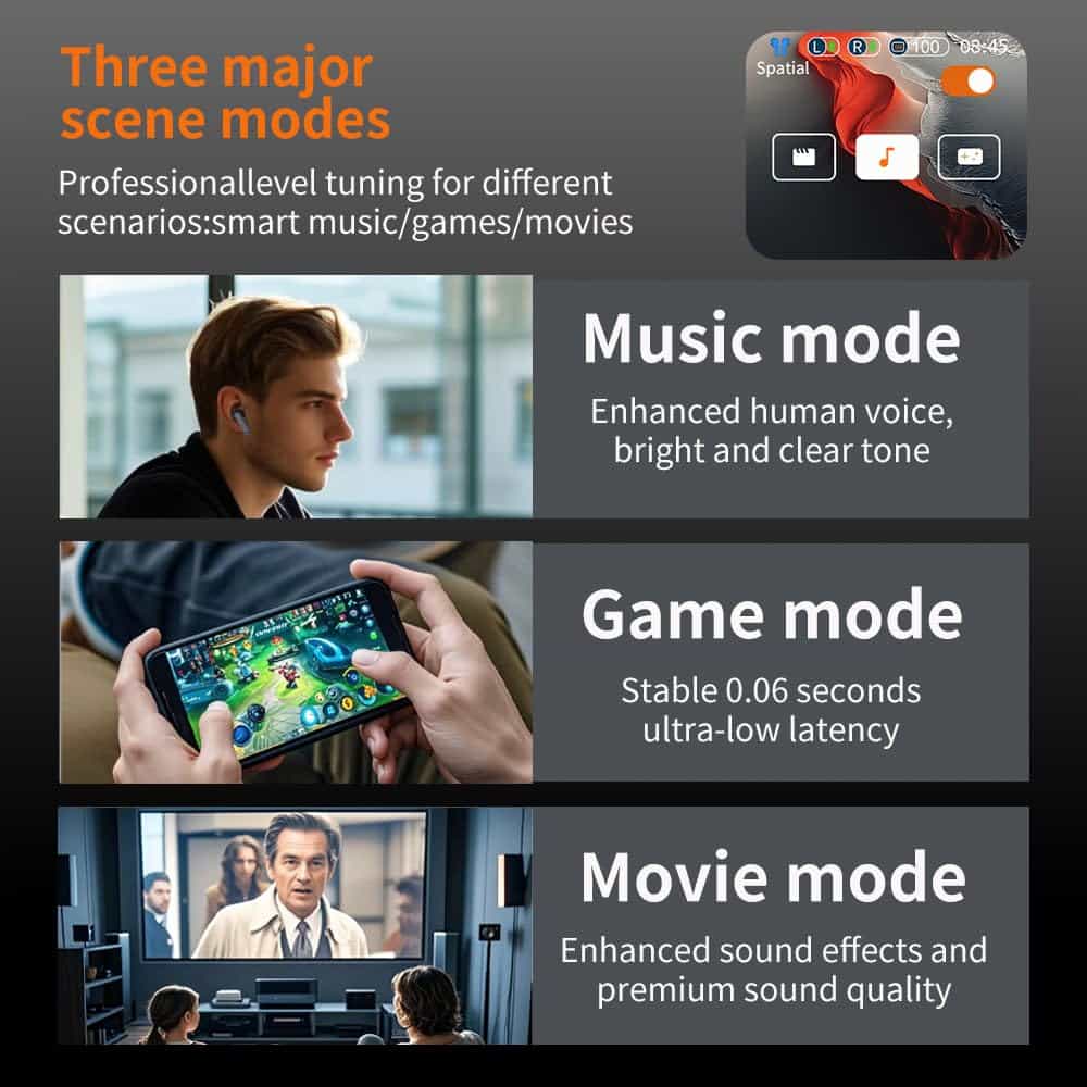 UMEGET Audífonos inalámbricos con pantalla táctil LCD de - Imagen 5