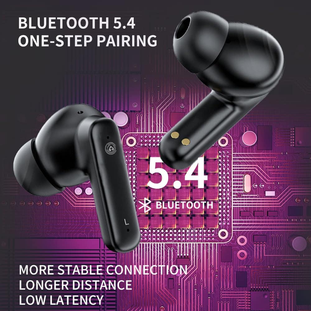 UMEGET Audífonos inalámbricos con pantalla táctil LCD de - Imagen 3