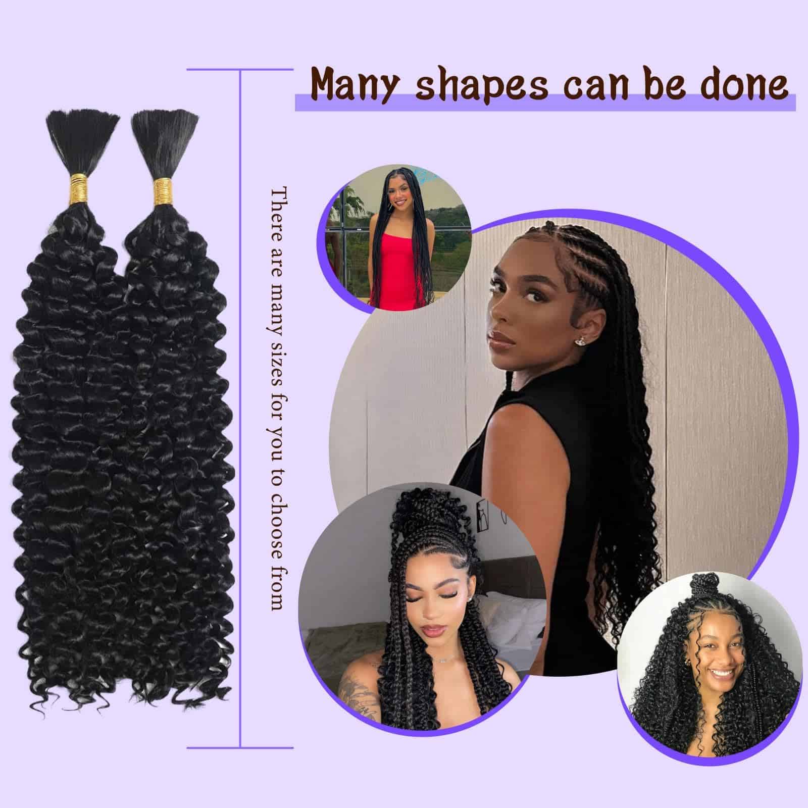 Cabello Humano para Trenzas Boho 22 Pulgadas Cabello Boho - Imagen 6