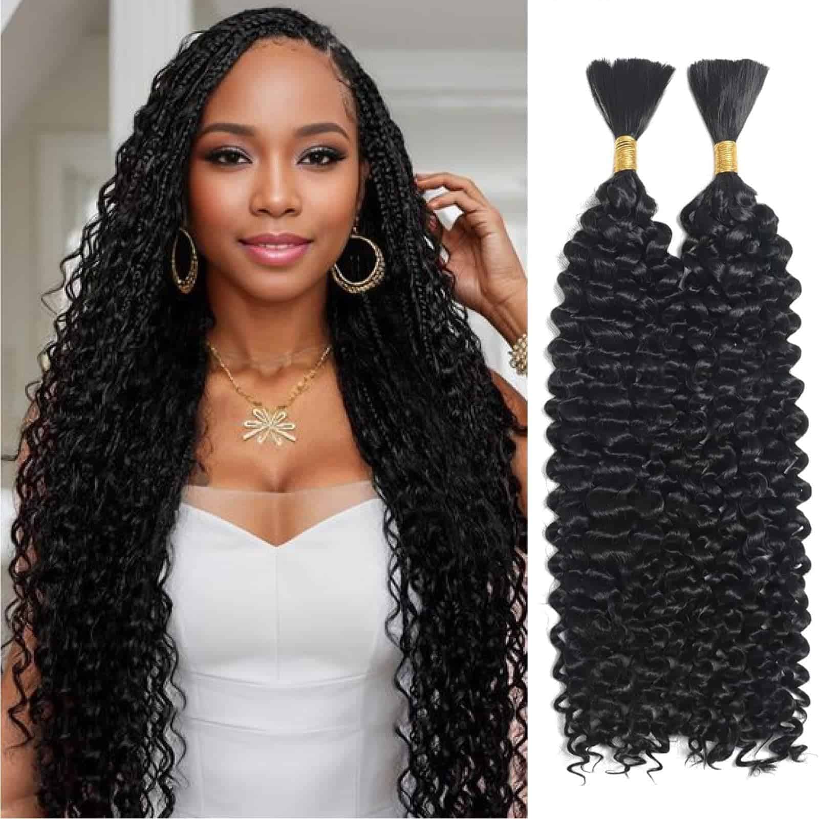 Cabello Humano para Trenzas Boho 22 Pulgadas Cabello Boho