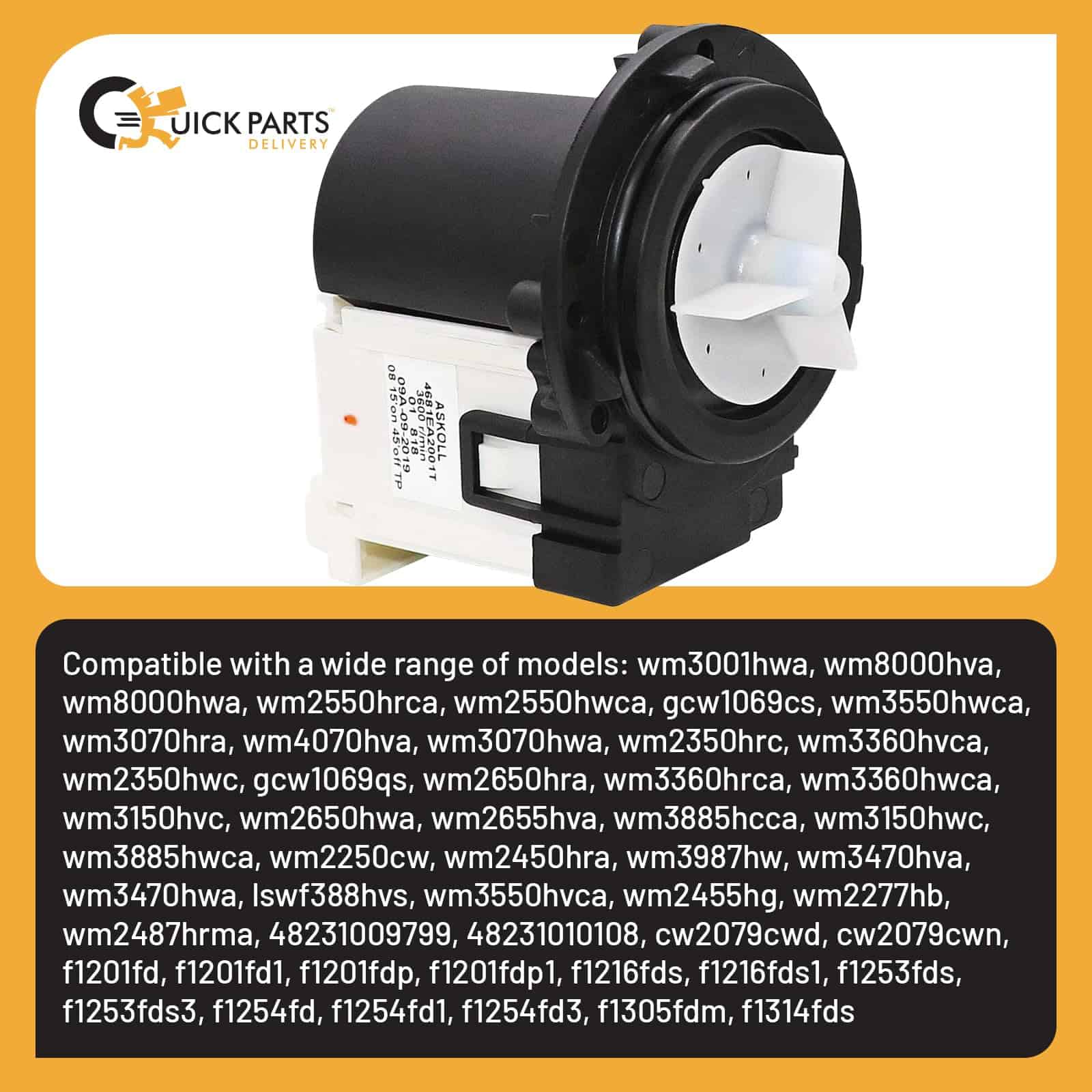 Bomba de Drenaje para Lavadora 4681EA2001T, Repuesto para - Imagen 3