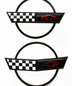 Emblema del frente del C4 Corvette más emblema de tapa de
