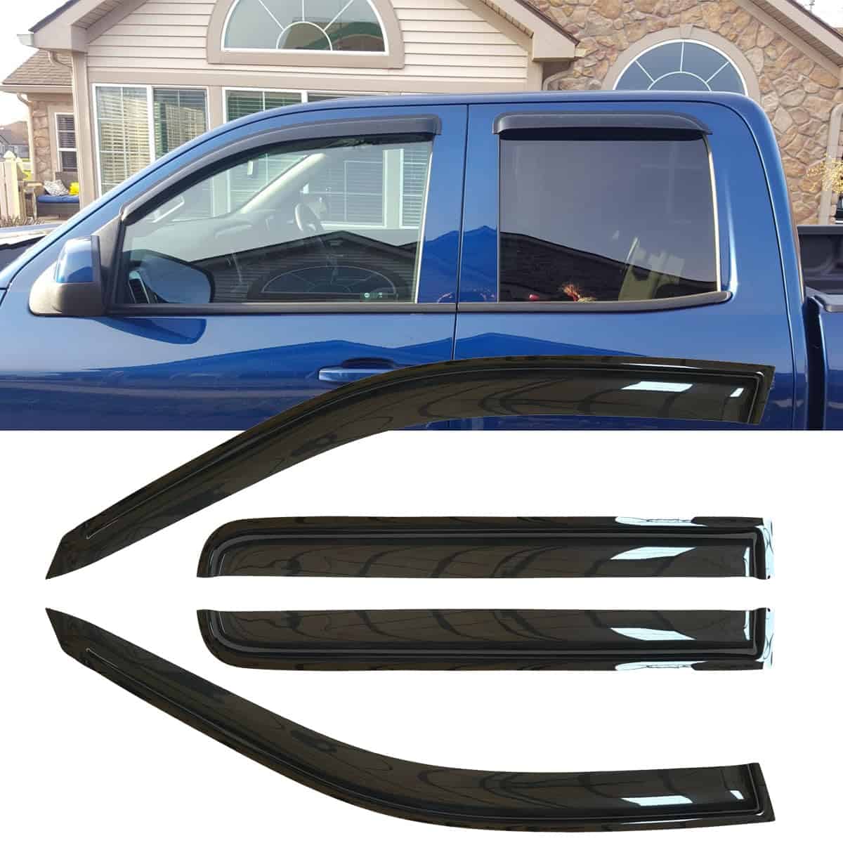 4pcs Originales Deflectores de Lluvia Anti-empañantes para