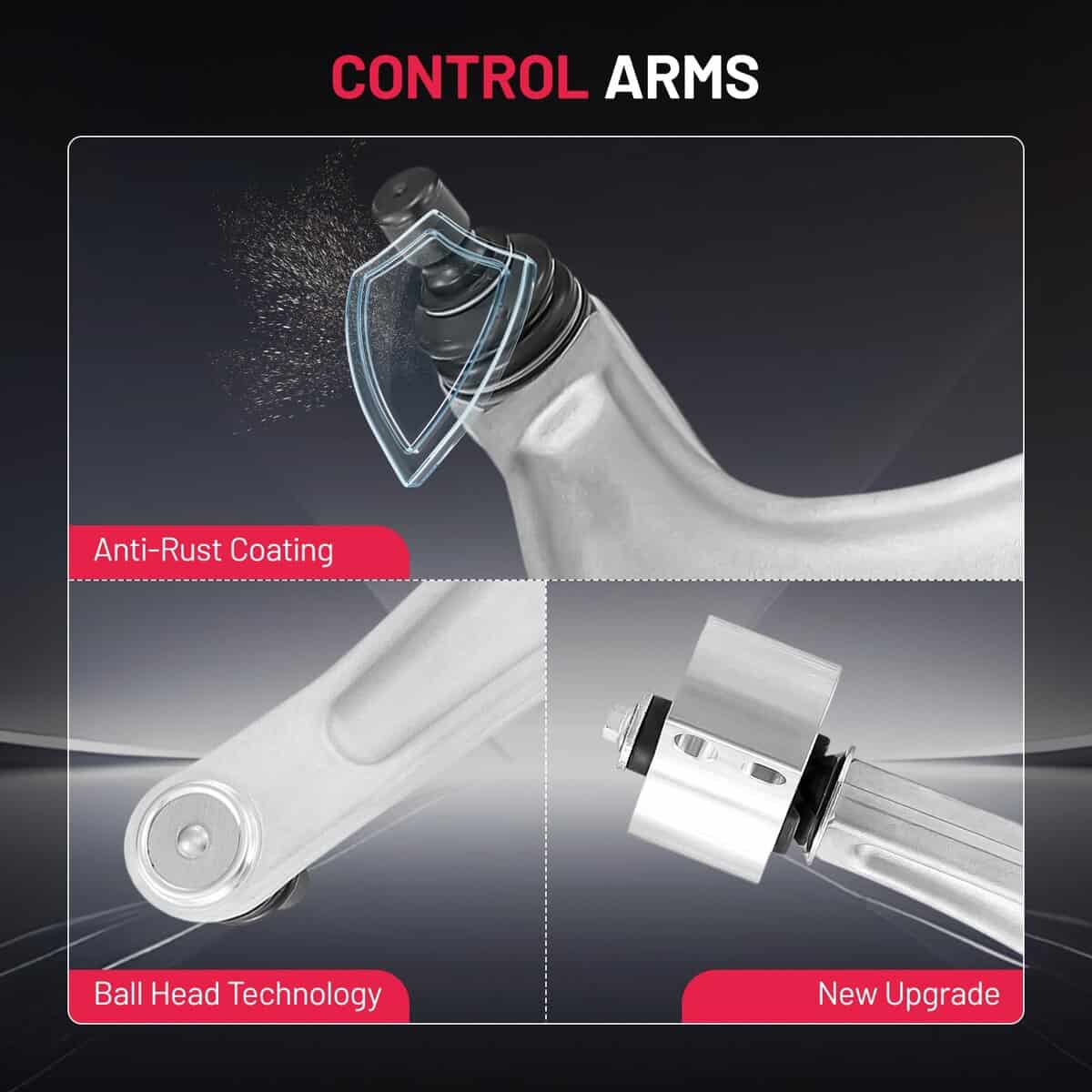 BDFHYK Brazo de Control Inferior Derecho Delantero 1 pieza, - Imagen 5