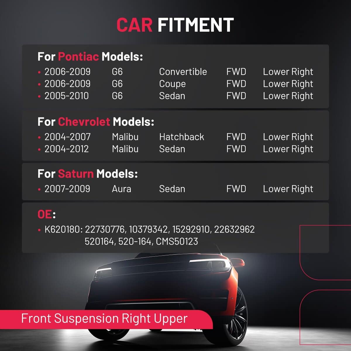BDFHYK Brazo de Control Inferior Derecho Delantero 1 pieza, - Imagen 3