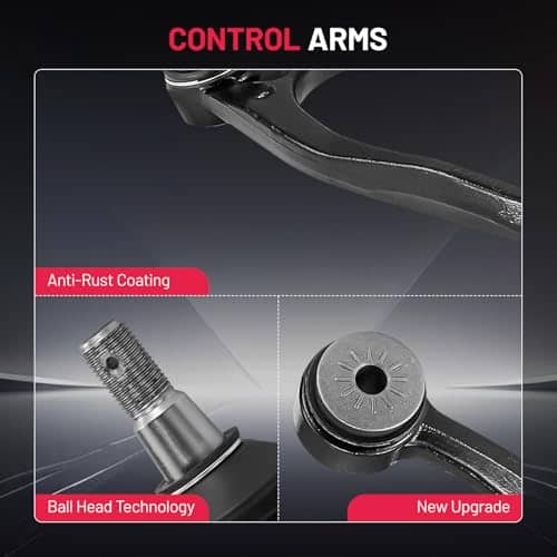 BDFHYK Brazo de control superior delantero 12 piezas, con - Imagen 5