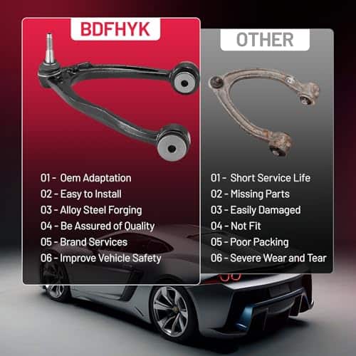 BDFHYK Brazo de control superior delantero 12 piezas, con - Imagen 8