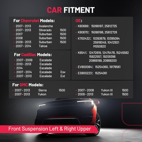 BDFHYK Brazo de control superior delantero 12 piezas, con - Imagen 3