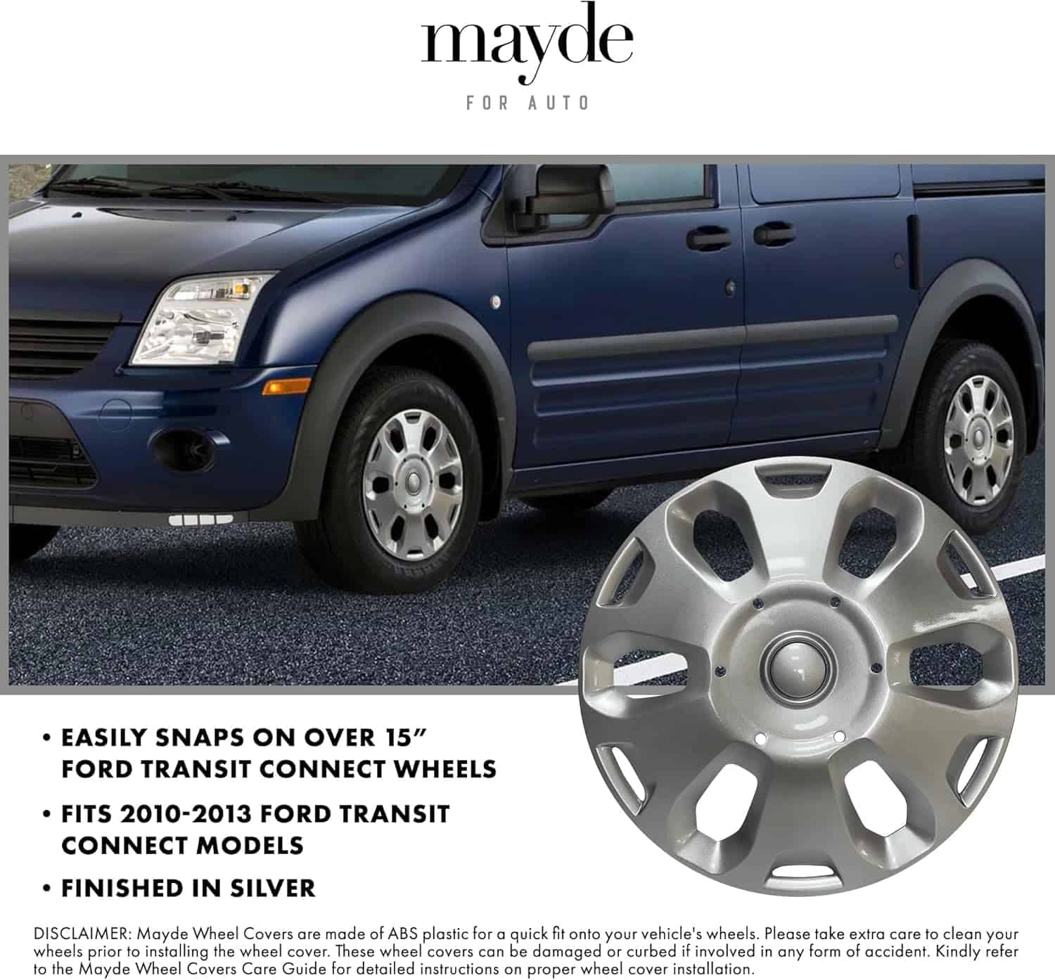 Juego de 4 tapacubos Mayde de 15 pulgadas para Ford Transit - Imagen 3