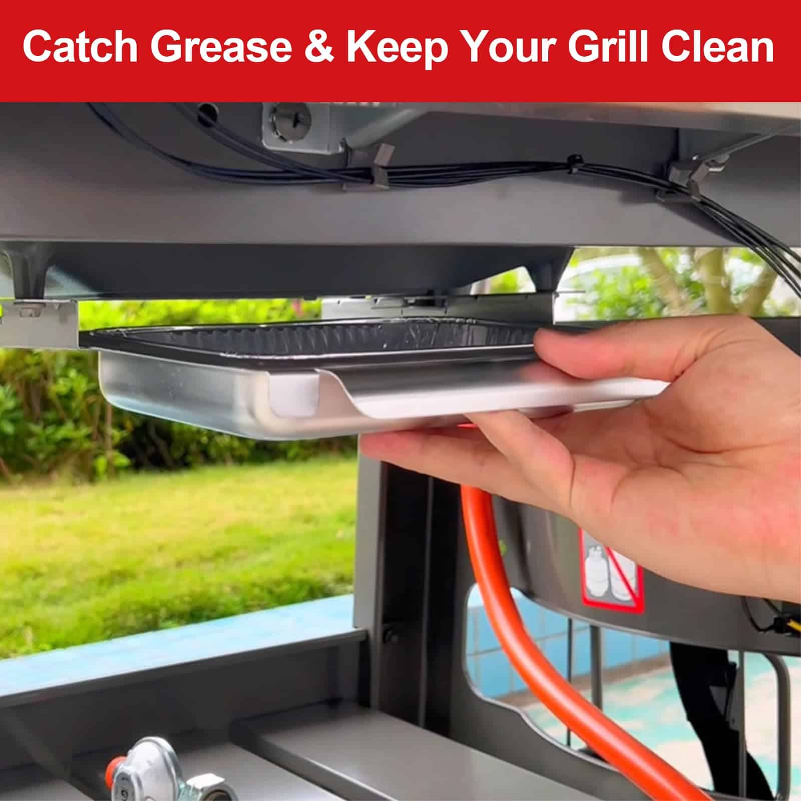 DELSbbq 67047 Bandeja de Captura de Grasa para Weber Spirit - Imagen 6