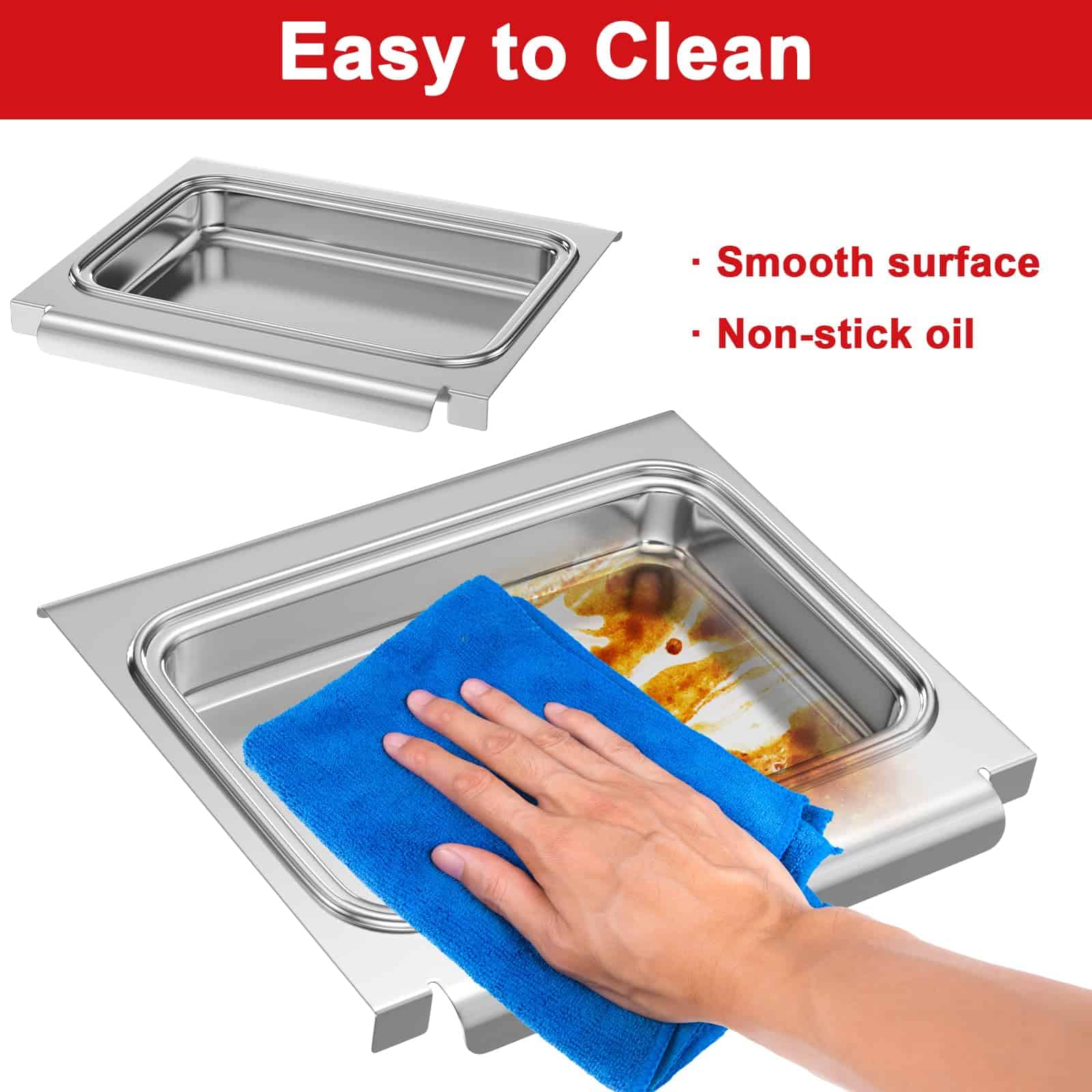 DELSbbq 67047 Bandeja de Captura de Grasa para Weber Spirit - Imagen 7