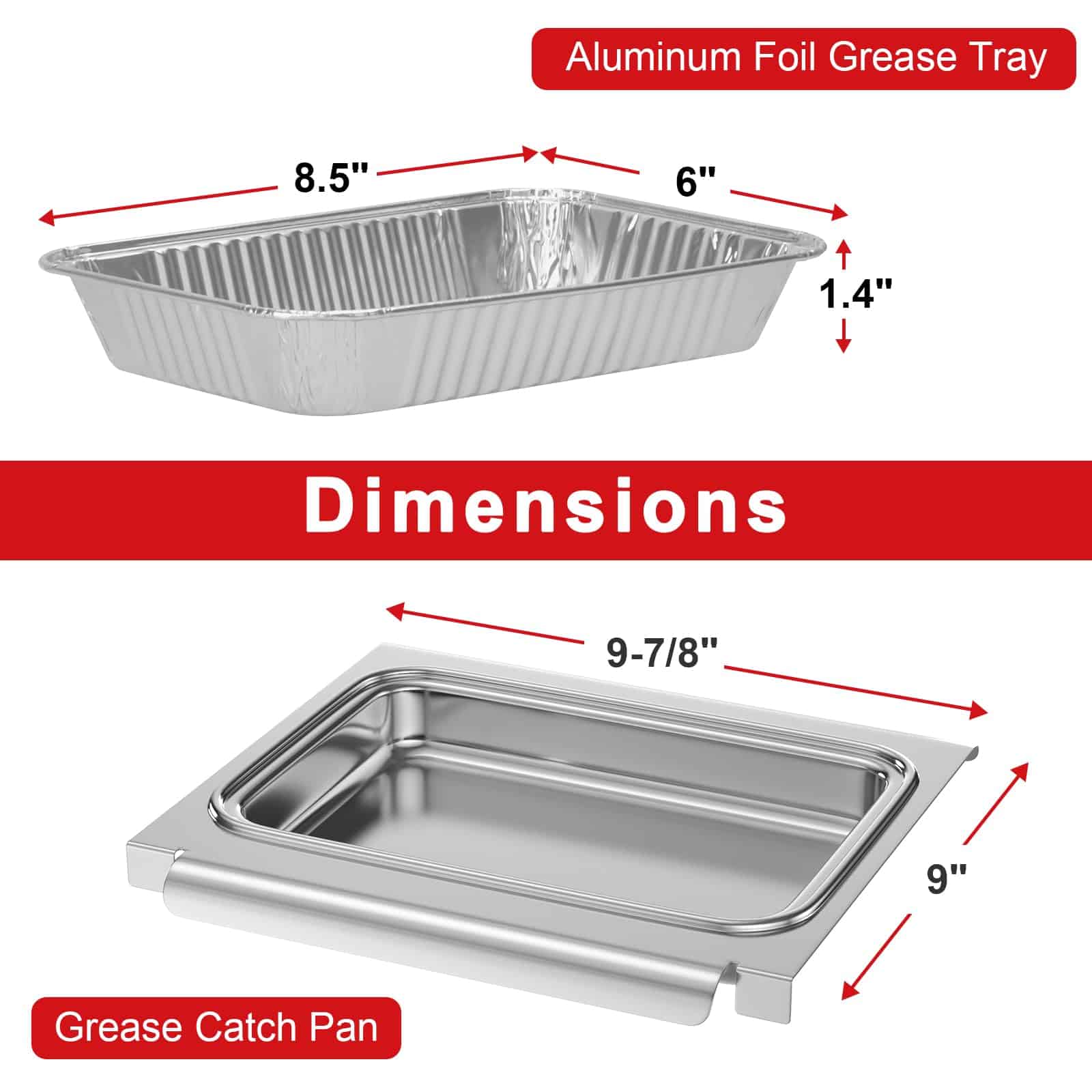 DELSbbq 67047 Bandeja de Captura de Grasa para Weber Spirit - Imagen 3
