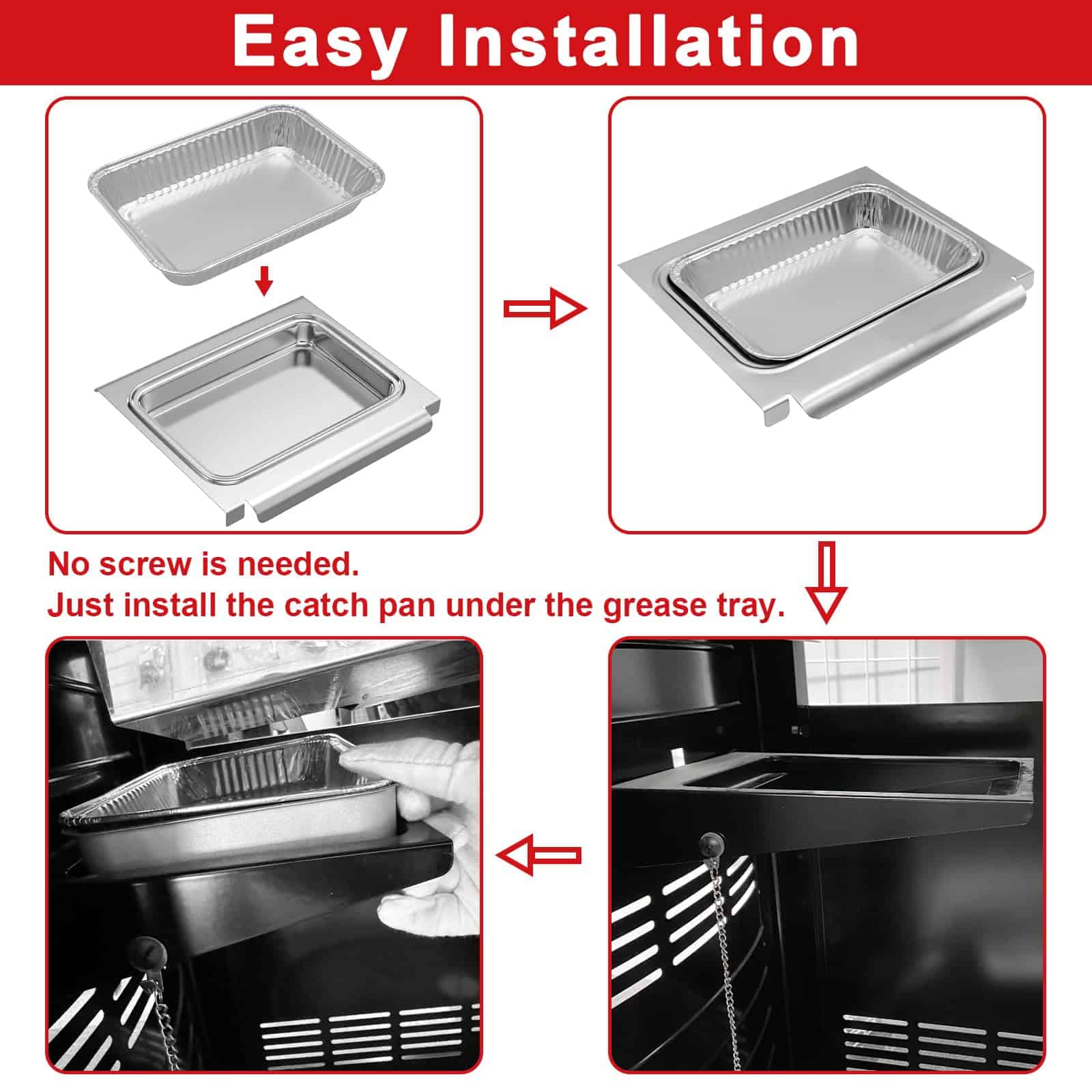 DELSbbq 67047 Bandeja de Captura de Grasa para Weber Spirit - Imagen 5