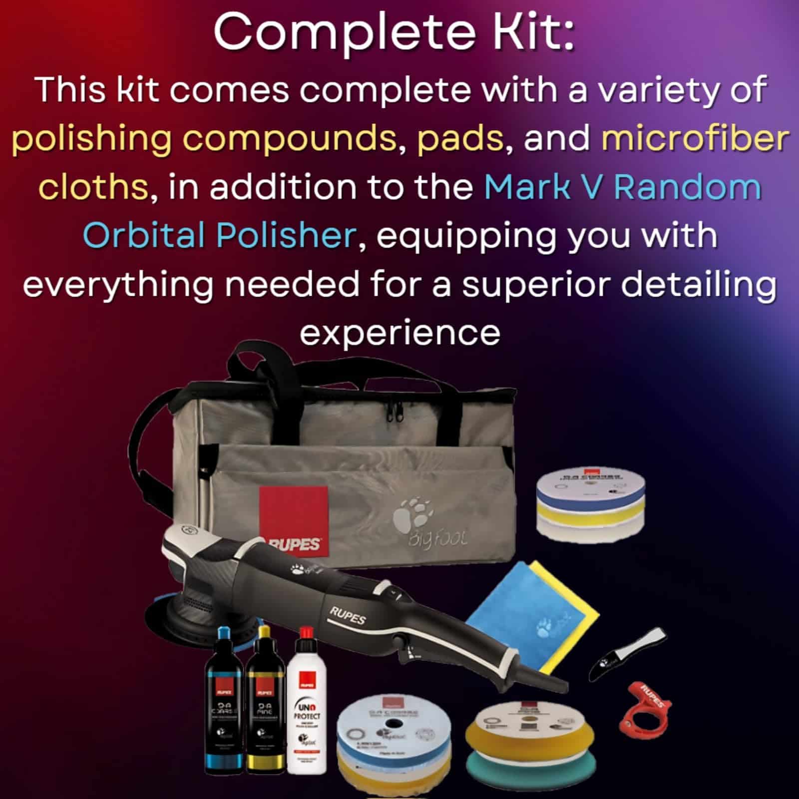 Kit Completo RUPES LHR21V para Pulidora Orbital Aleatoria - Imagen 8