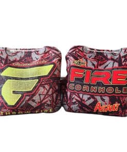 Bolsas de Cornhole FIRE | ACL Pro Aprobadas | -Rojo/Gris