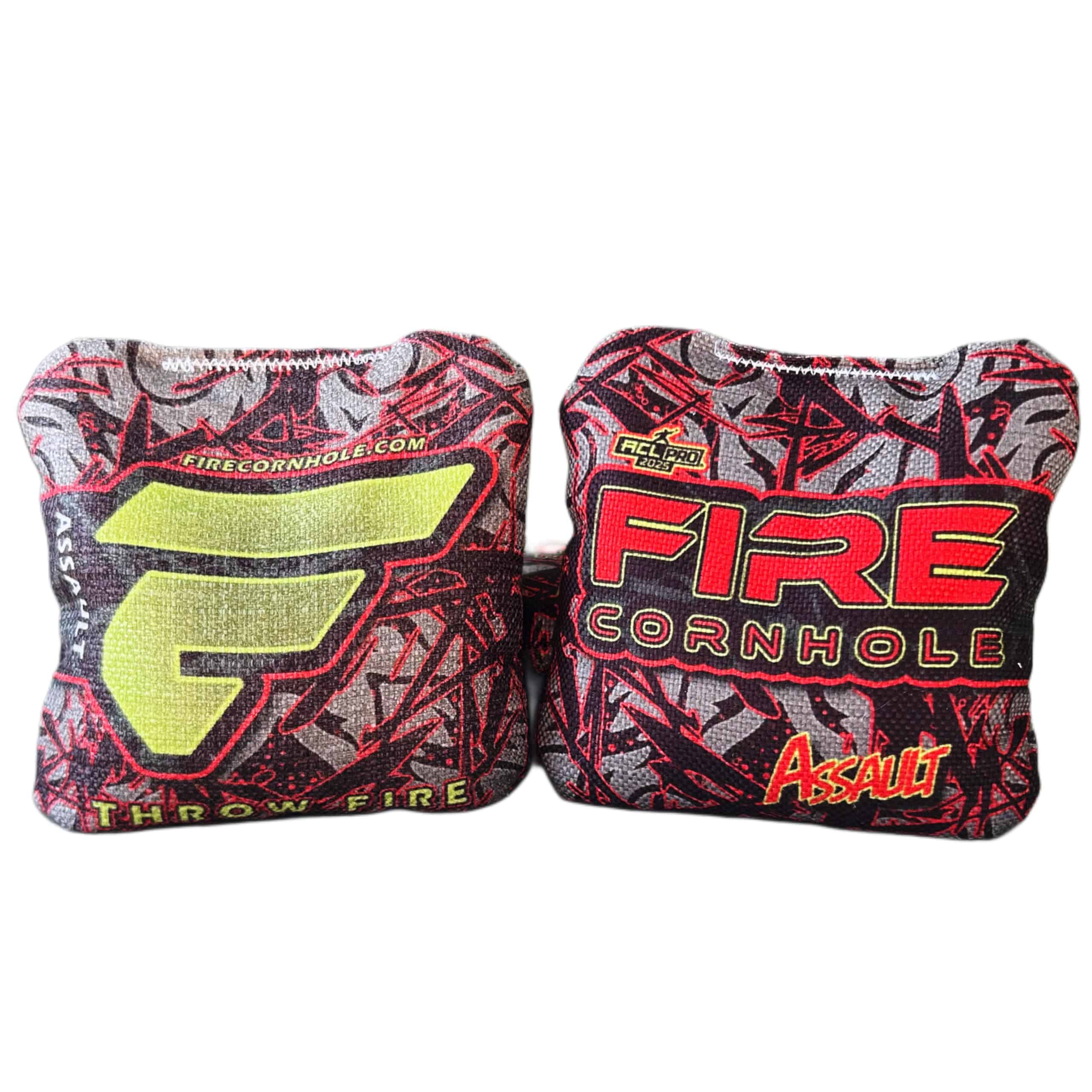 Bolsas de Cornhole FIRE | ACL Pro Aprobadas | -Rojo/Gris