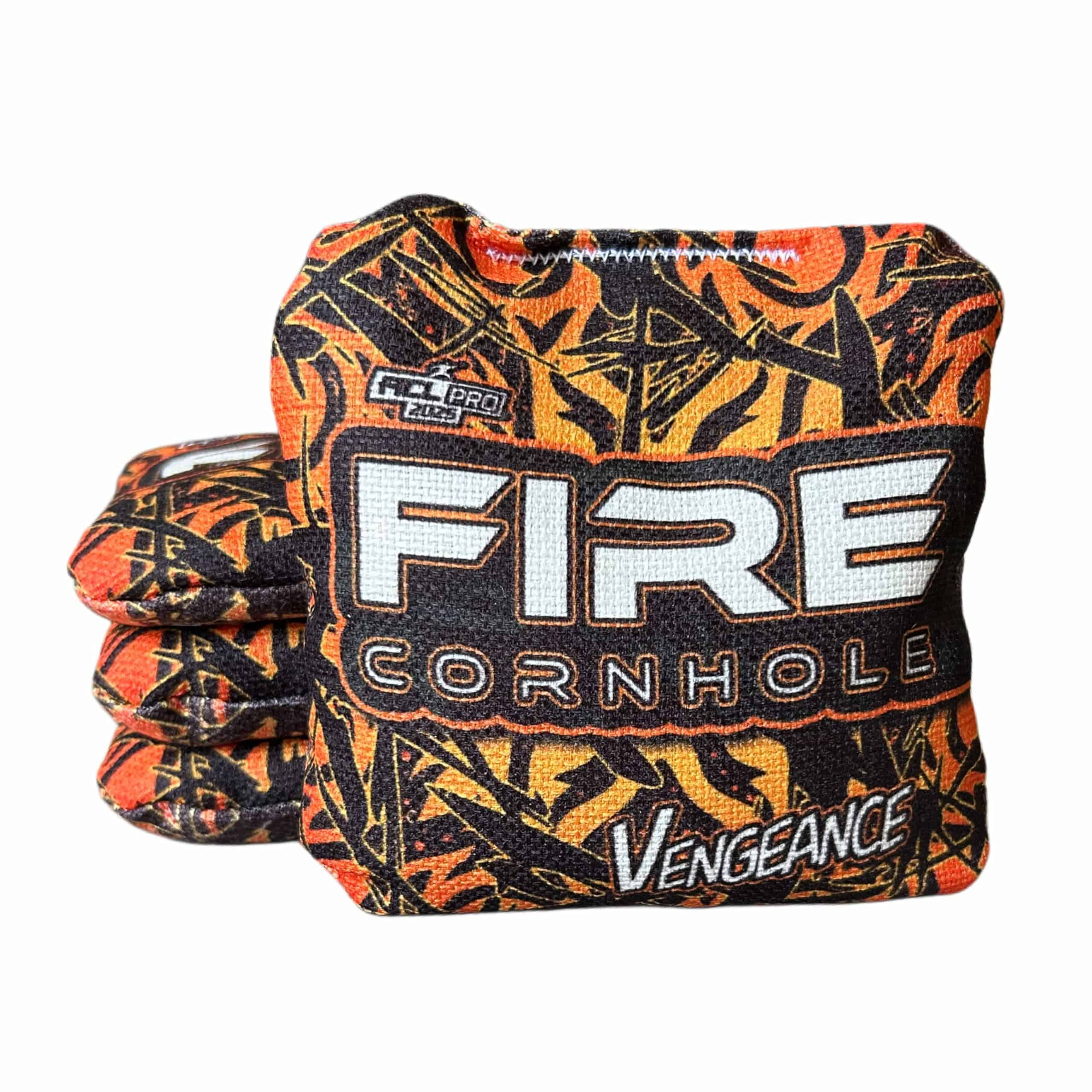 FIRE CORNHOLE | Bolsas de Cornhole | Aprobadas -Naranja