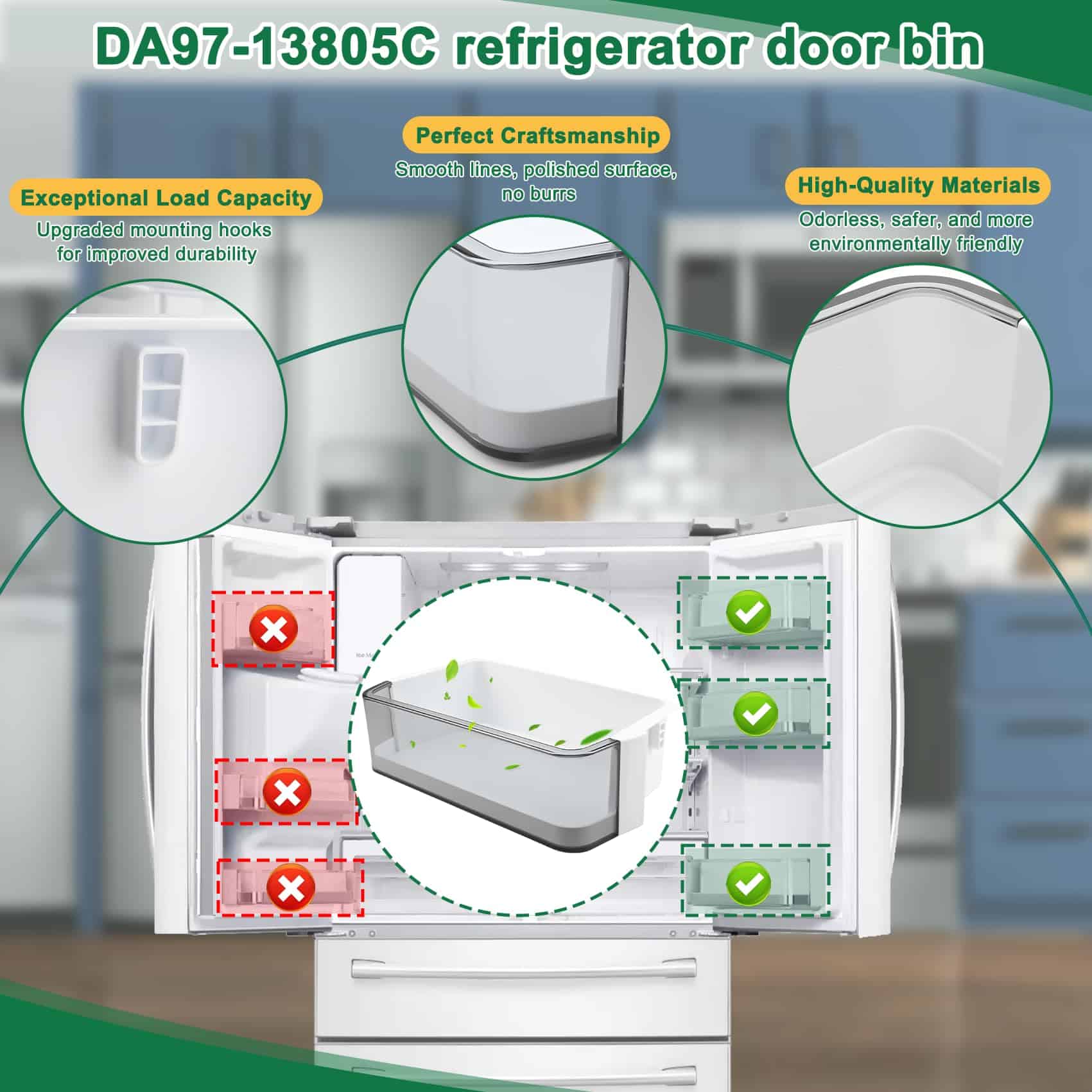 DA97-13805C Repisa de Puerta Compatible con Samsung - Imagen 5