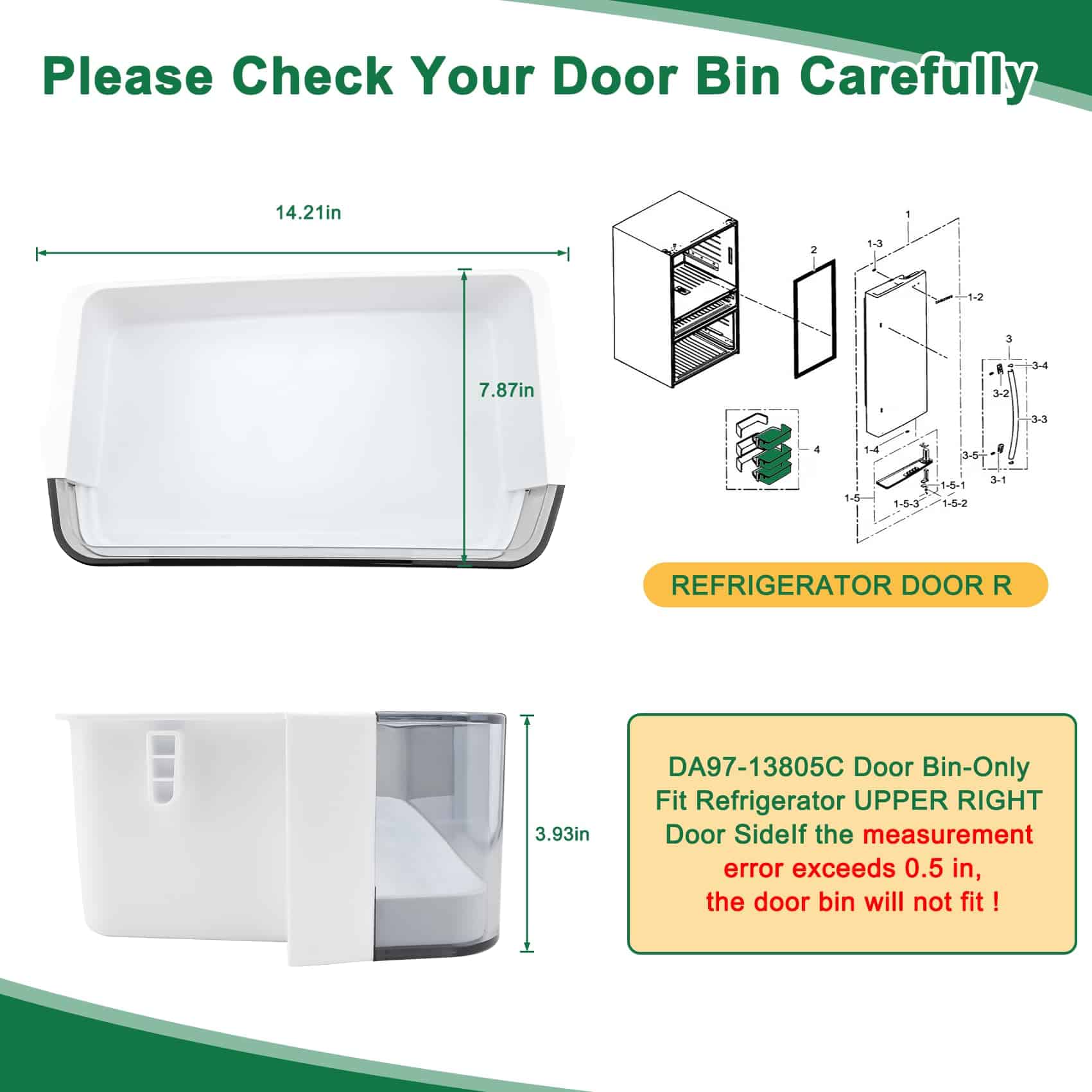 DA97-13805C Repisa de Puerta Compatible con Samsung - Imagen 6