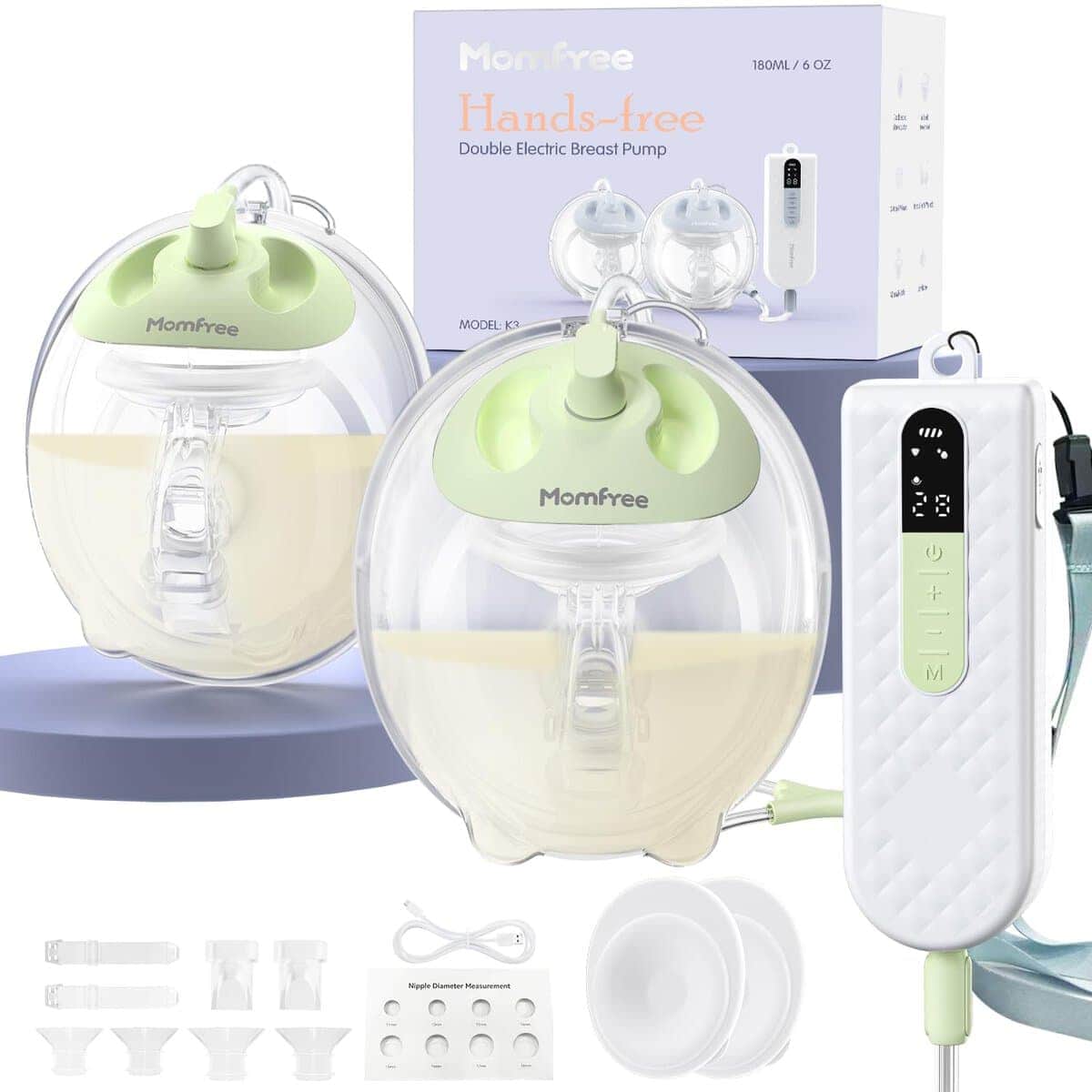 Extractor de leche portátil manos libres K3, Bomba