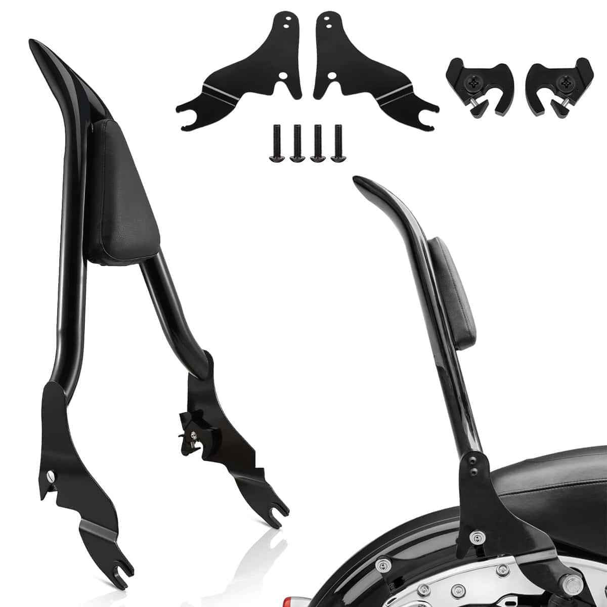 Totiancong 22" Respaldo Sissy Bar Para Harley Davidson