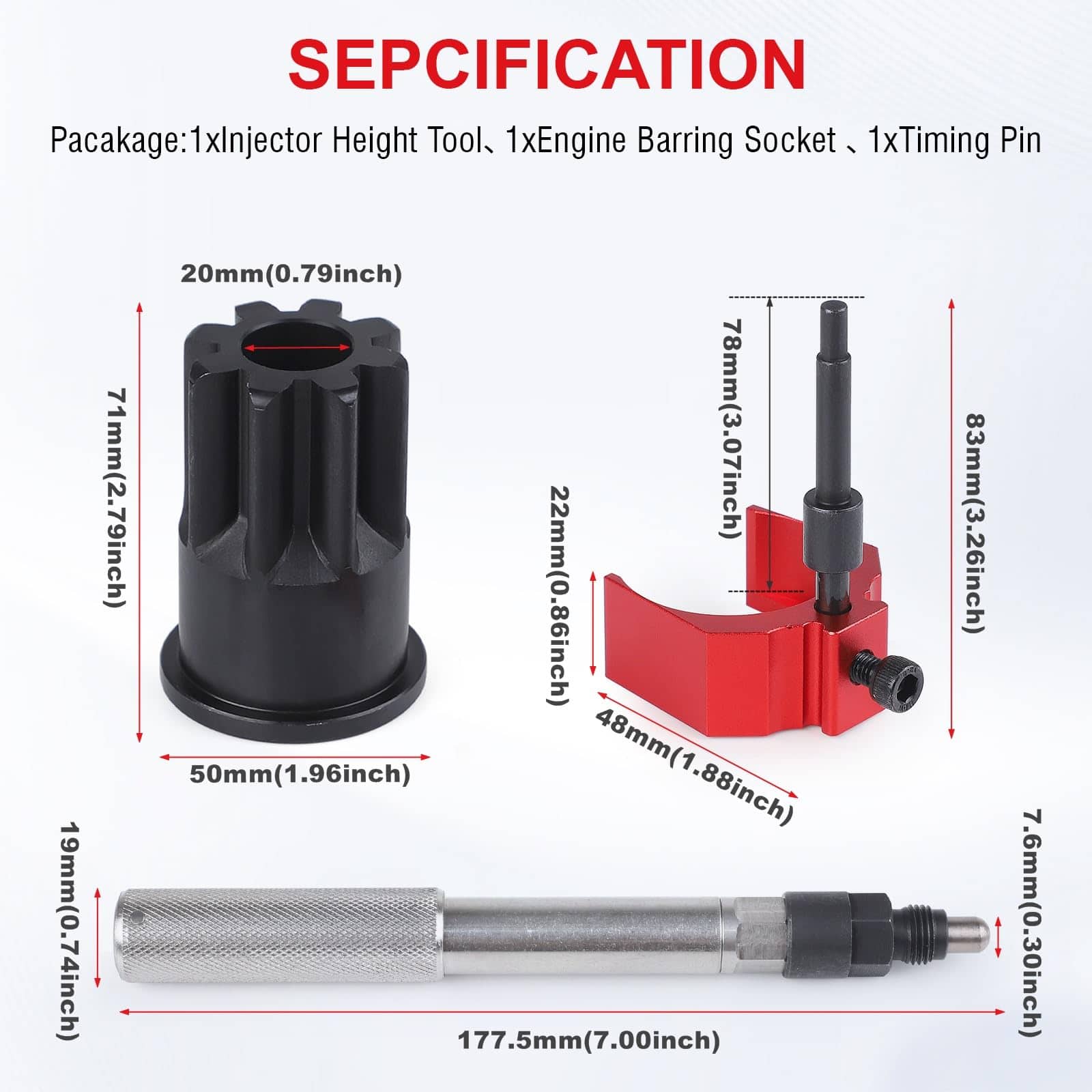 Kit de 3 Herramientas para Caterpillar, J-42083 Pasador de - Imagen 7