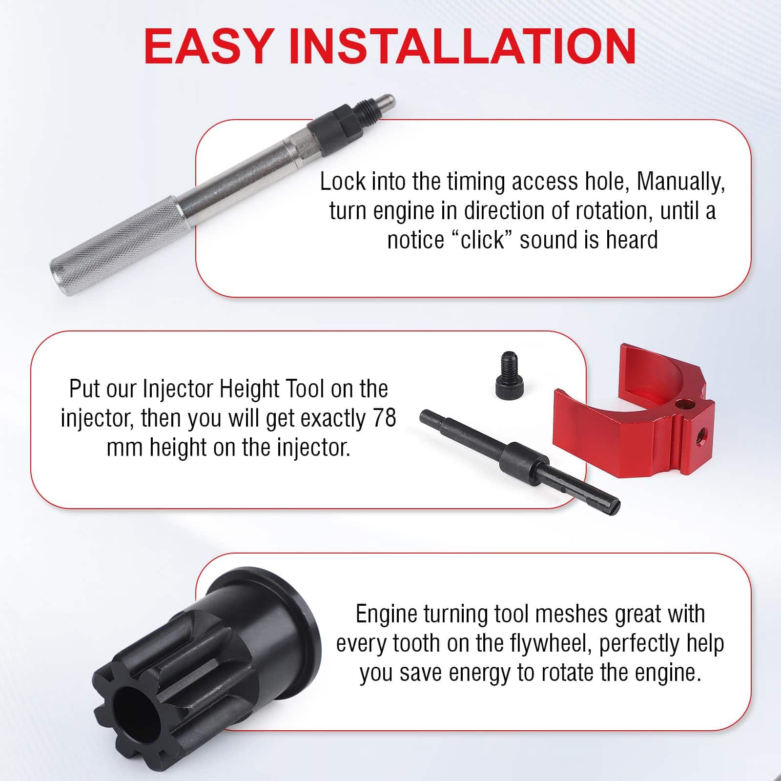 Kit de 3 Herramientas para Caterpillar, J-42083 Pasador de - Imagen 5