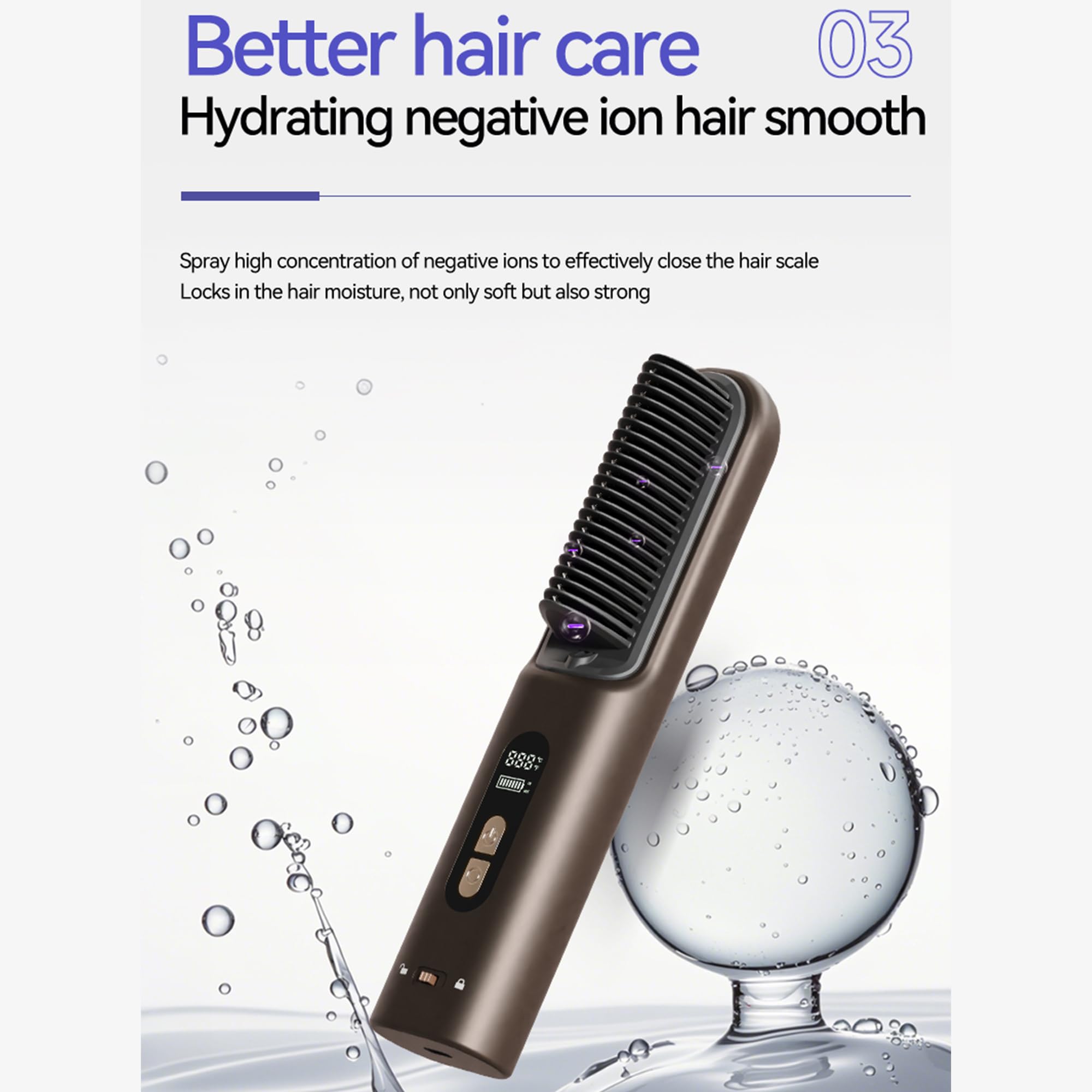 Cepillo Alisador Inalámbrico - Cepillo de Pelo Portátil - Imagen 10